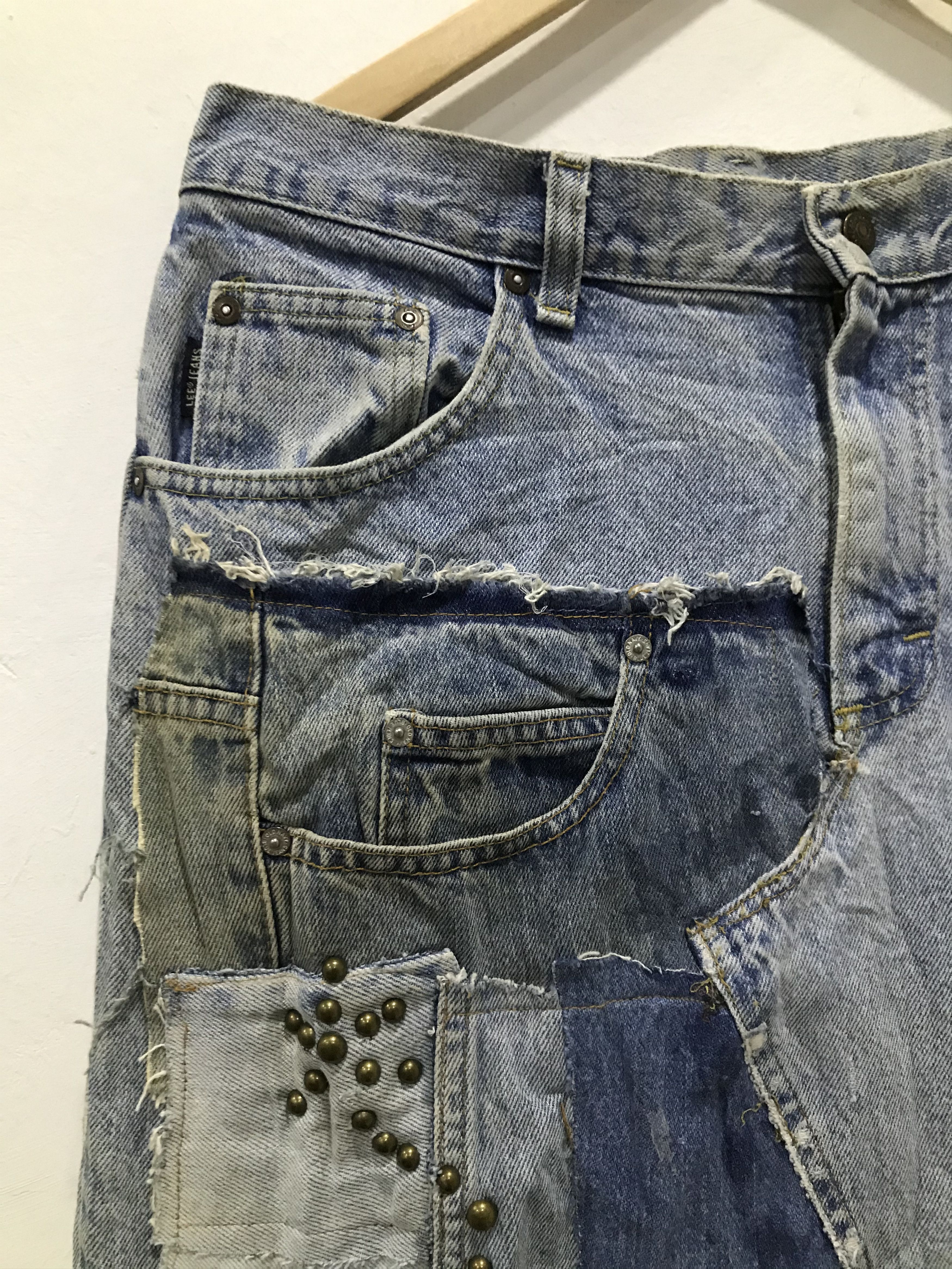 Lee Levi's x LeexOld Navy custom made patchwork skirt Size 32" / US 10 / IT 46 - 7 Thumbnail