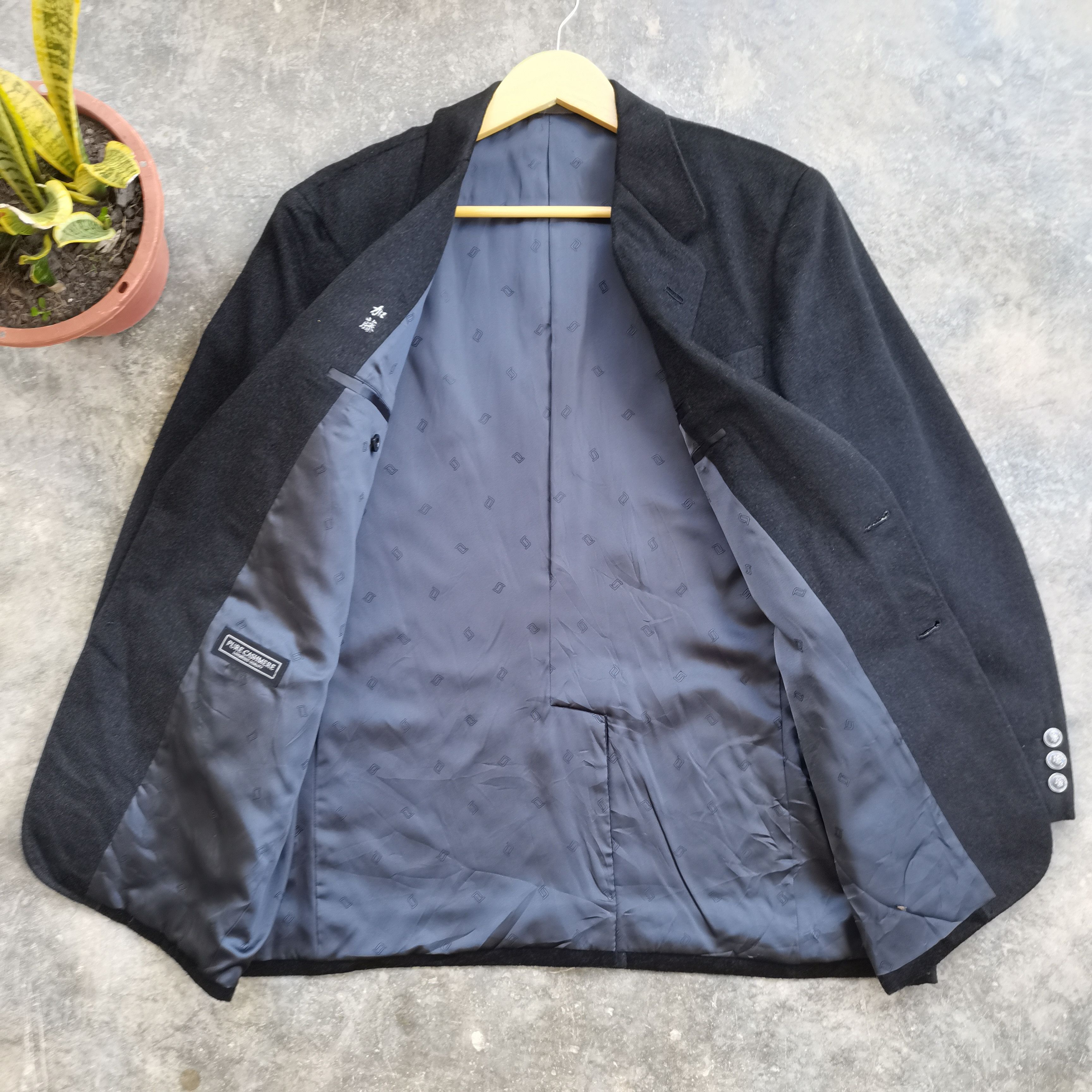 Japanese Brand Vintage TOKYO SHIRAI Pure Cashmere Men Blazers Size 52L - 2 Thumbnail