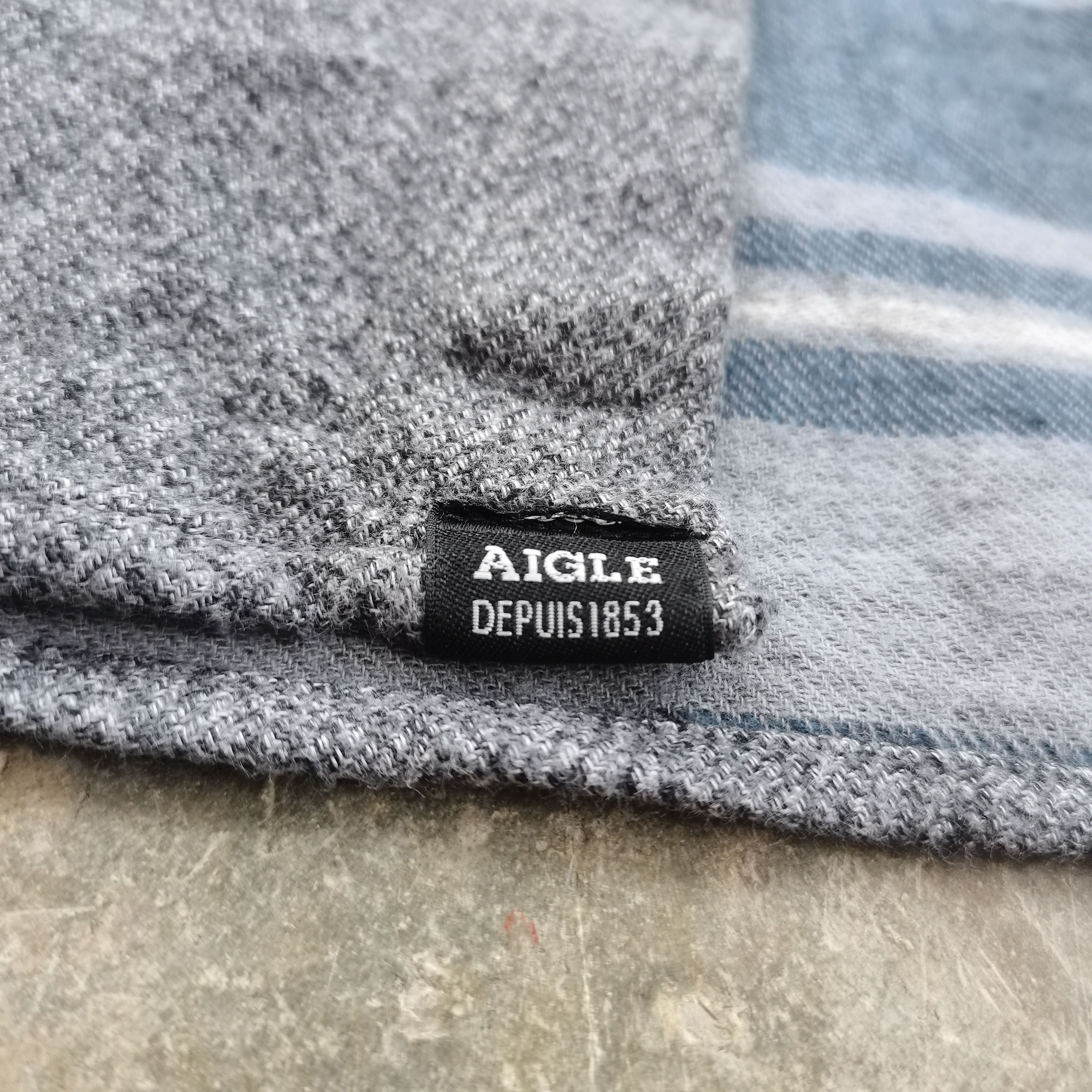 Aigle × Japanese Brand × Vintage AIGLE Stripes Inside Button Up Shirt Size US L / EU 52-54 / 3 - 10 Thumbnail