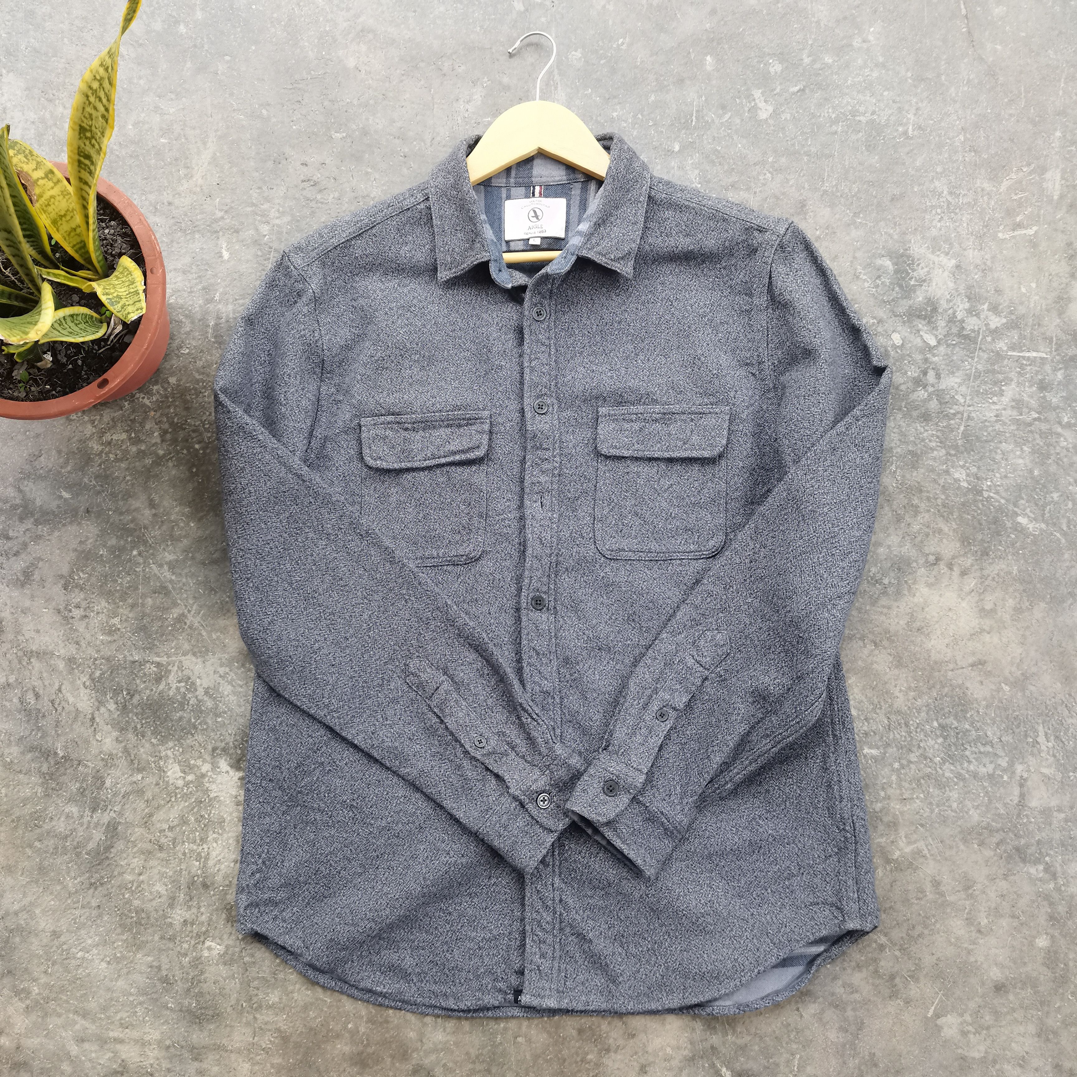 Aigle × Japanese Brand × Vintage AIGLE Stripes Inside Button Up Shirt Size US L / EU 52-54 / 3 - 5 Thumbnail