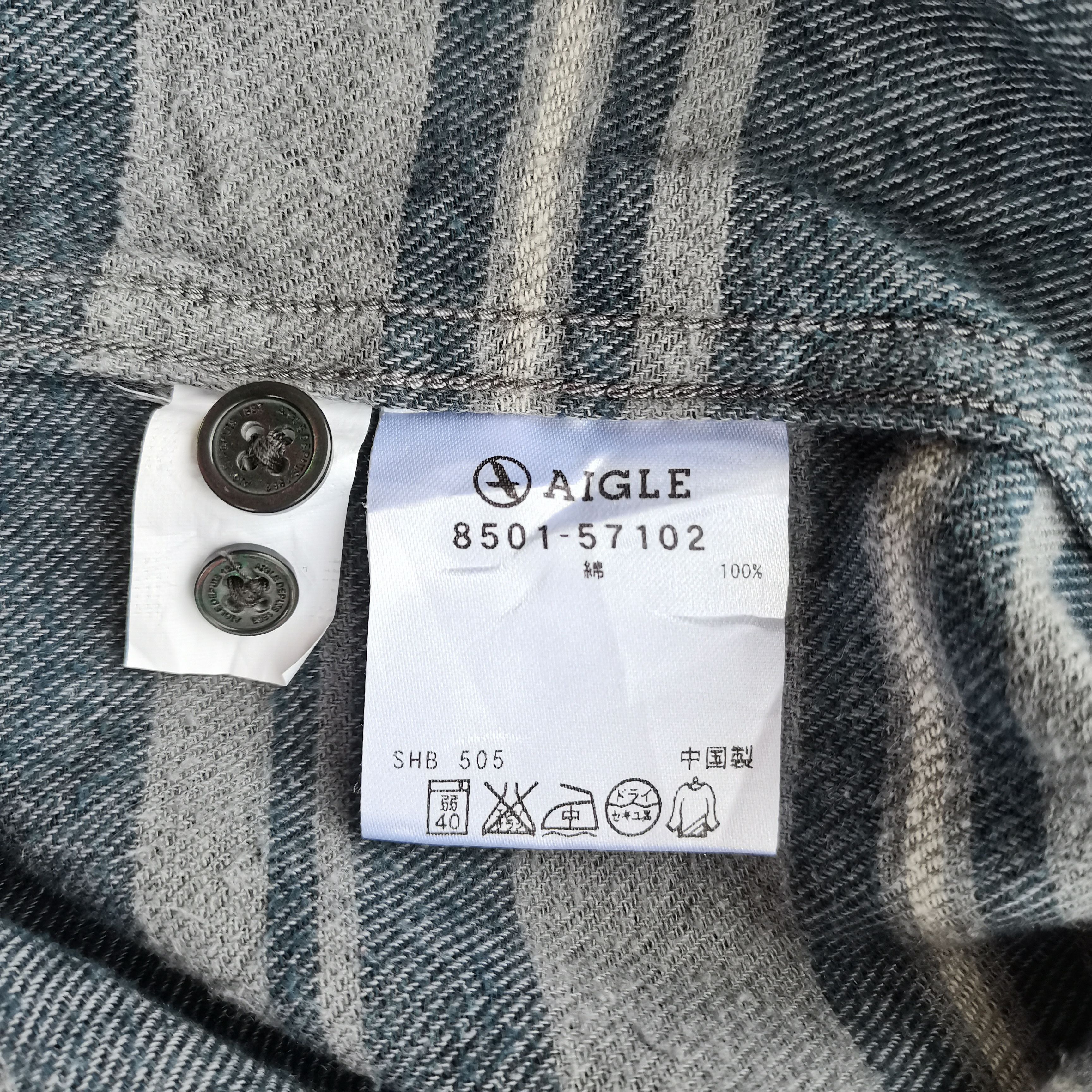 Aigle × Japanese Brand × Vintage AIGLE Stripes Inside Button Up Shirt Size US L / EU 52-54 / 3 - 12 Thumbnail