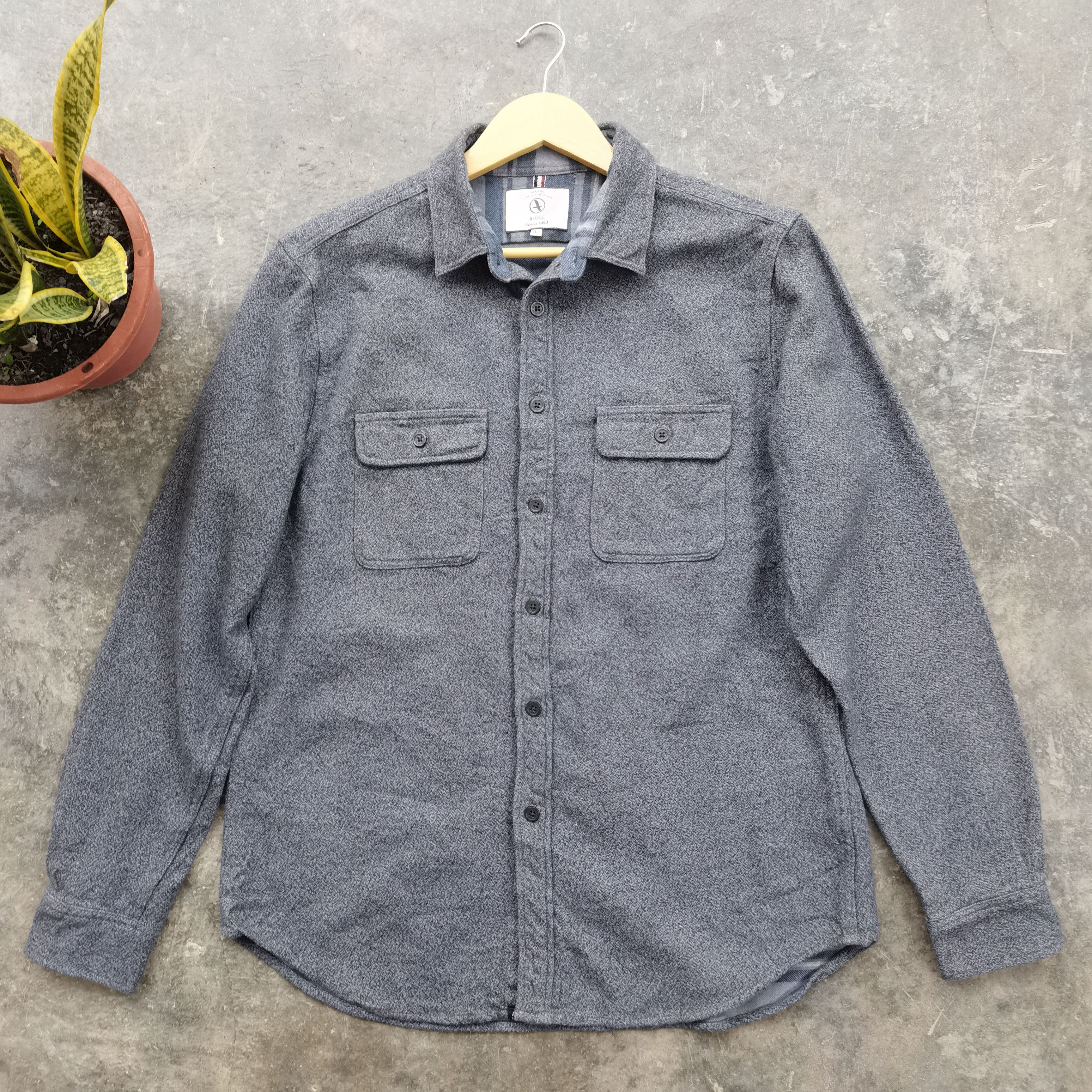 Aigle × Japanese Brand × Vintage AIGLE Stripes Inside Button Up Shirt Size US L / EU 52-54 / 3 - 1 Thumbnail