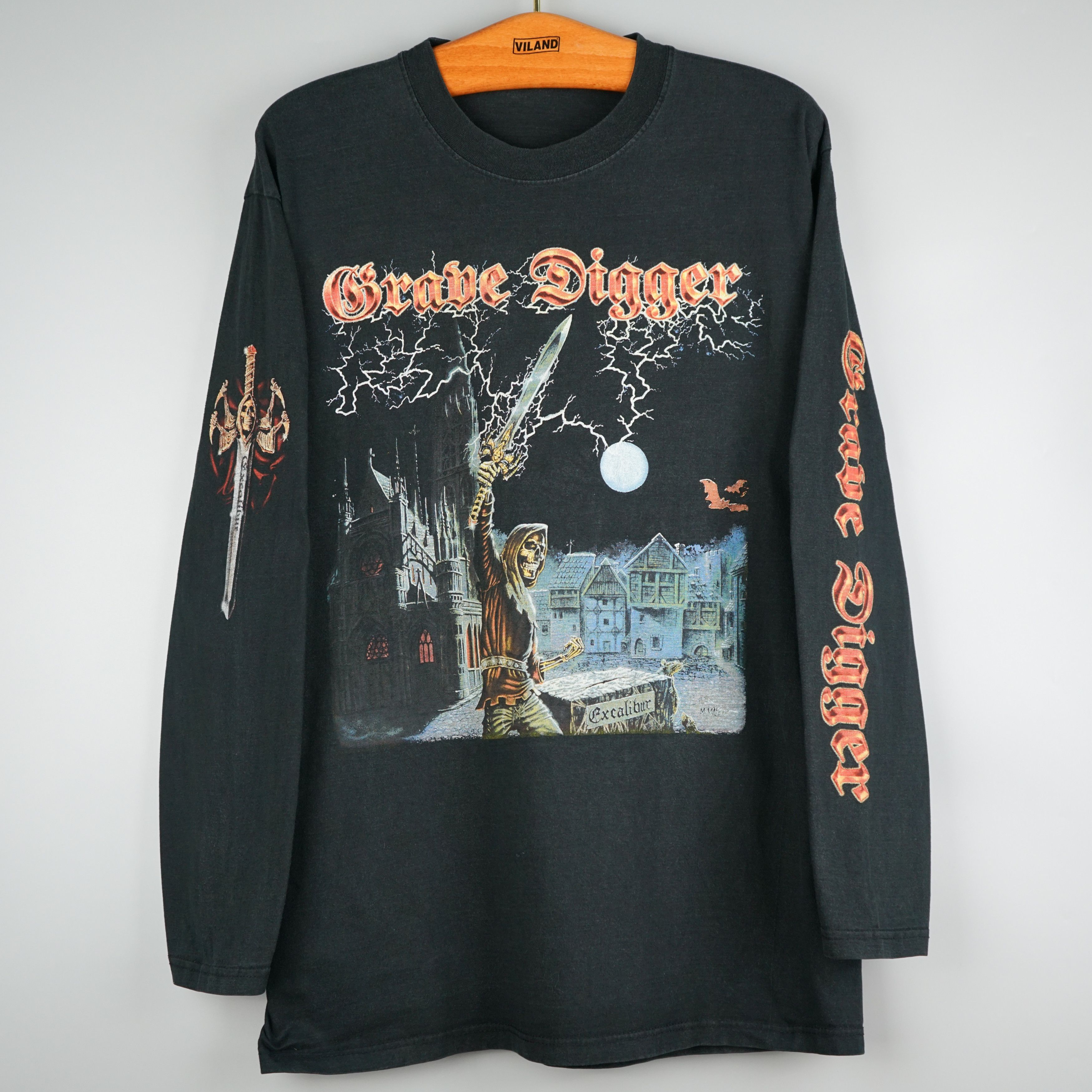 Vintage 1999 Grave Digger t-shirt Excalibur album | Grailed