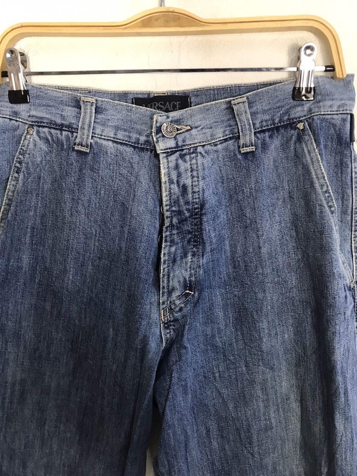 Versace Jeans Couture Versace Jeans Couture Ittierre Straight Cut Buttonfly Denim Size US 31 - 3 Thumbnail