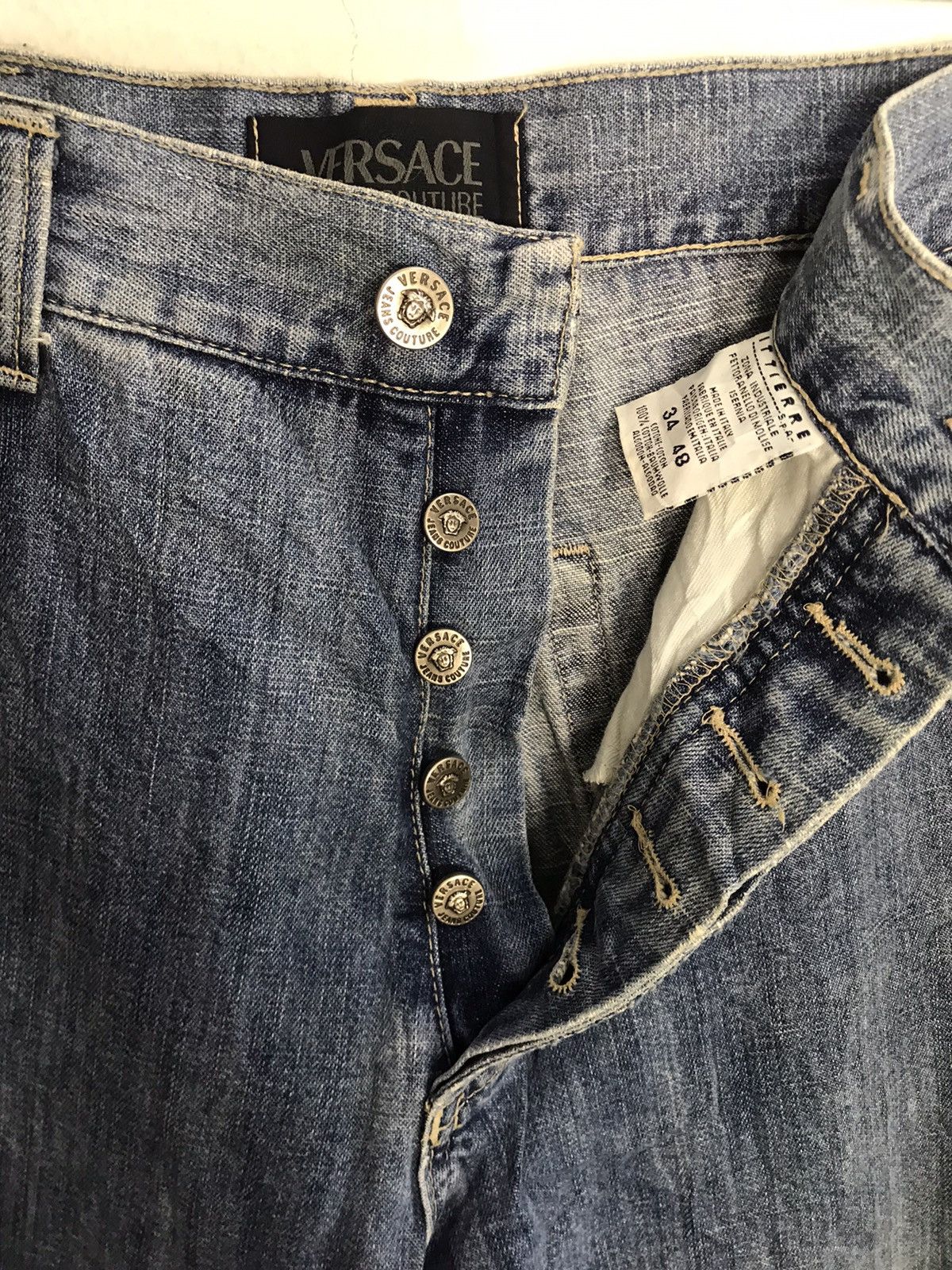 Versace Jeans Couture Versace Jeans Couture Ittierre Straight Cut Buttonfly Denim Size US 31 - 4 Thumbnail
