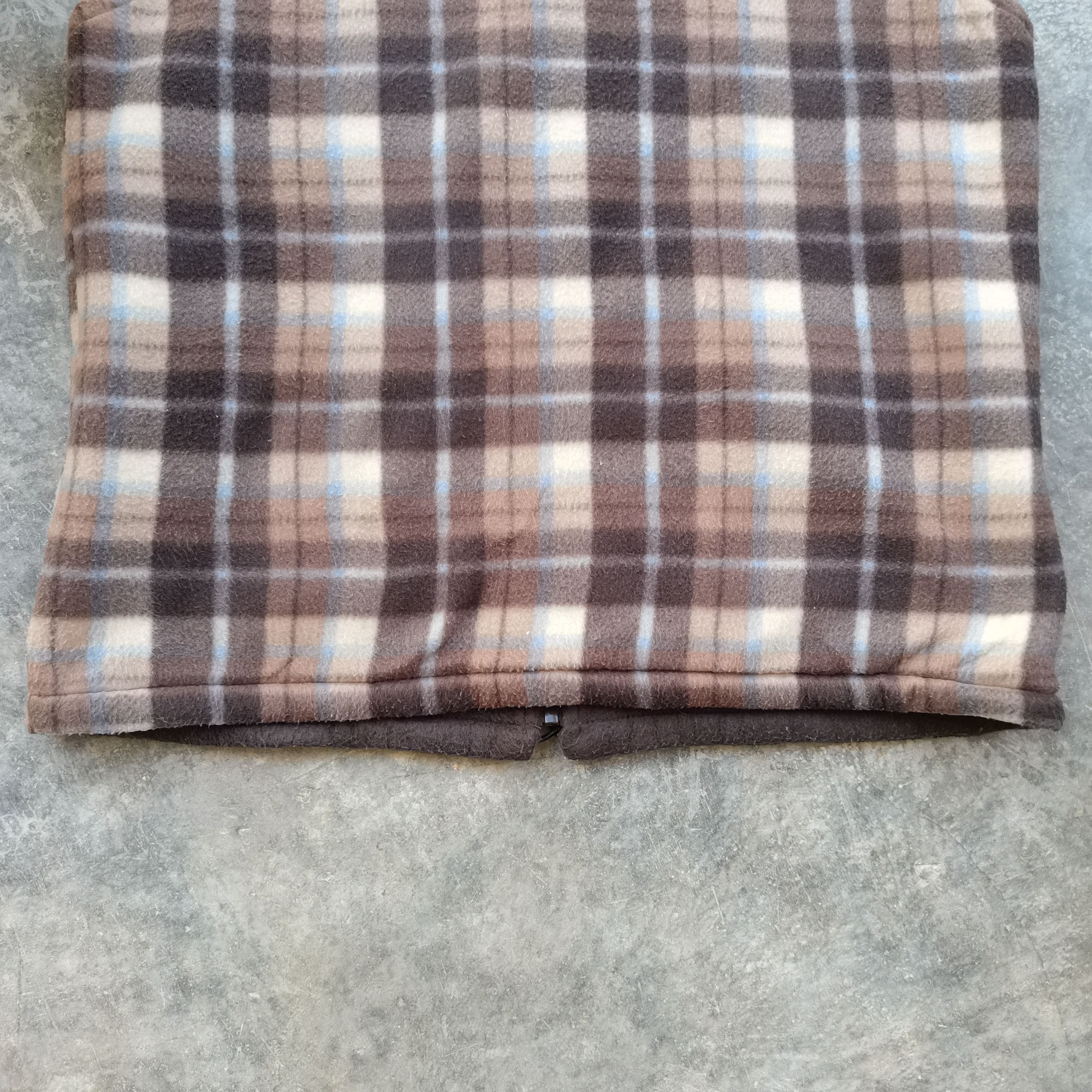 Japanese Brand × Vintage Japanese Brand Plaid Fleece Riversible Vest Size US XL / EU 56 / 4 - 7 Thumbnail
