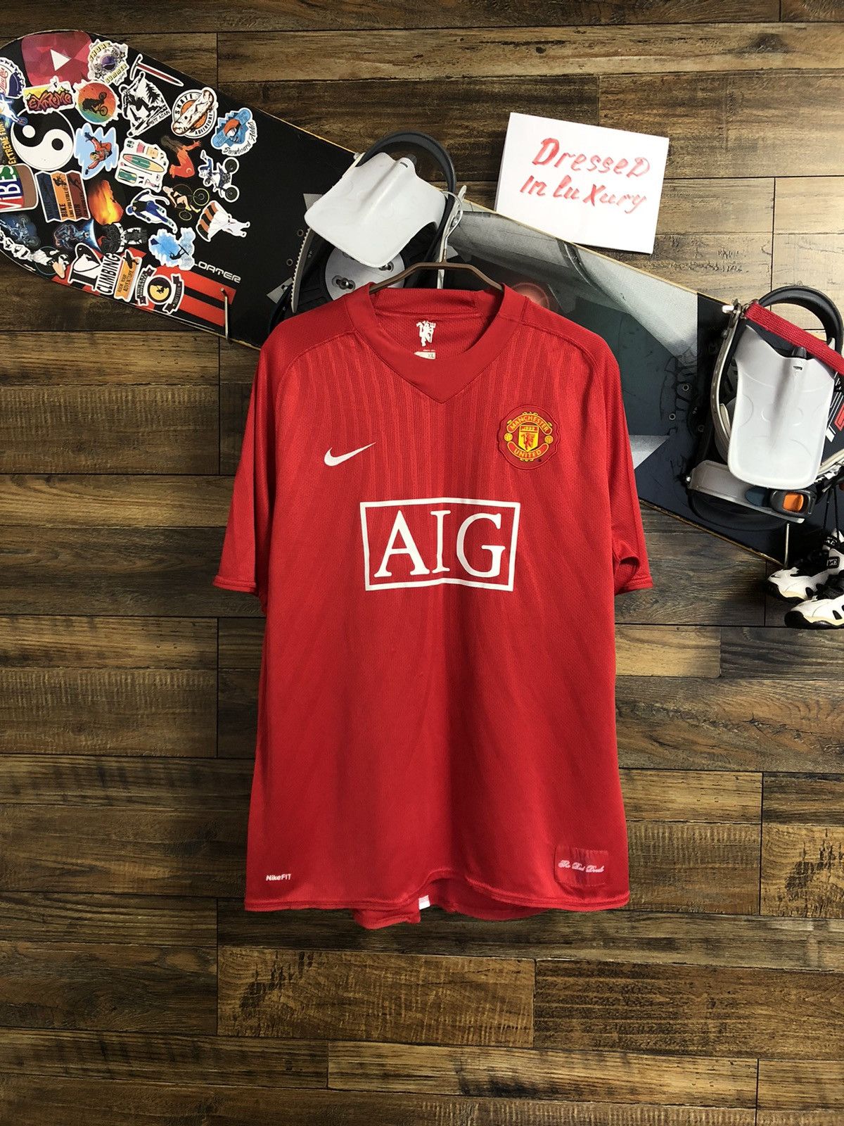 Nike Manchester united 2007/09 Football Shirt soccer jersey Nike Size US XL / EU 56 / 4 - 1 Thumbnail