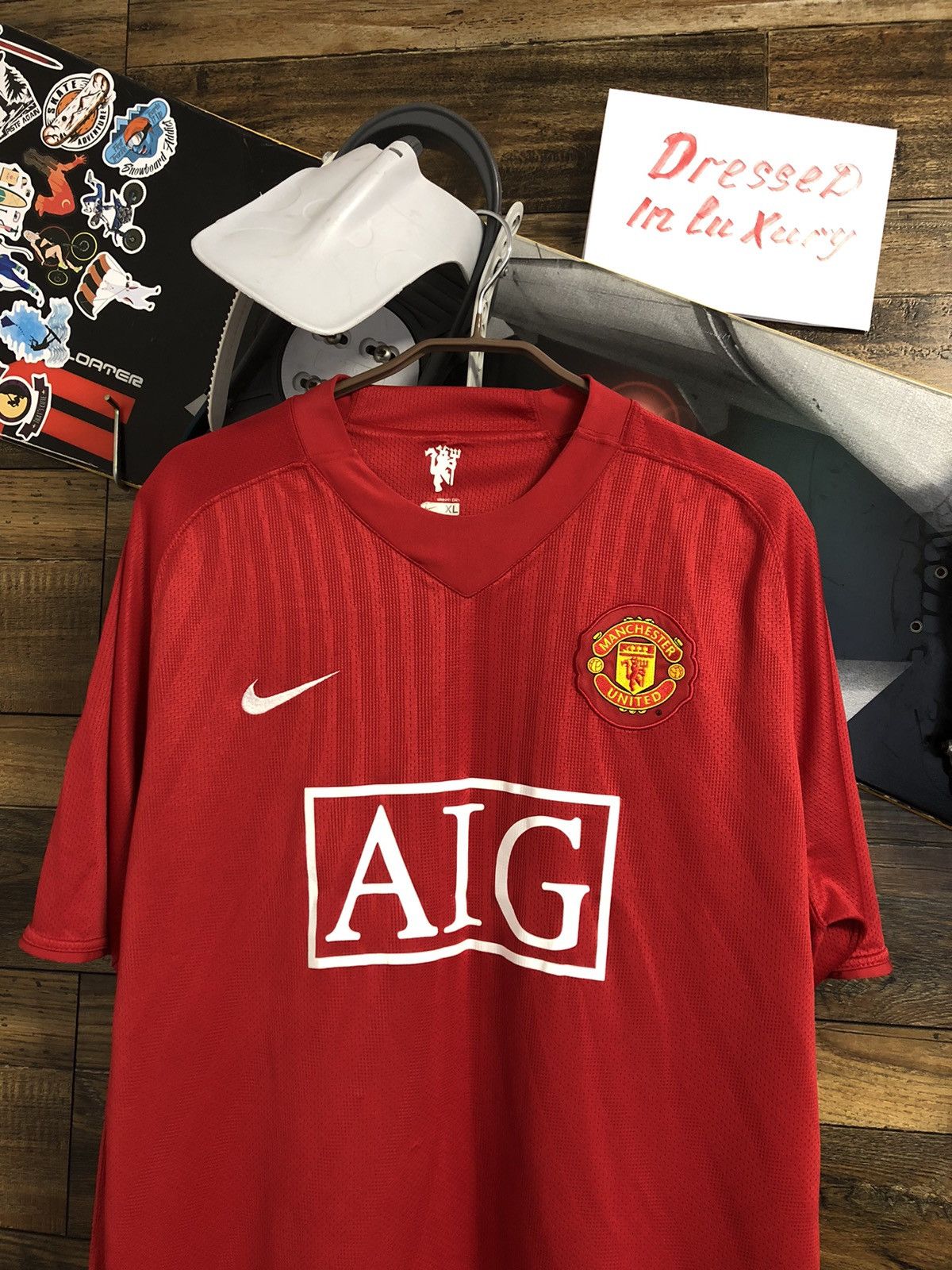 Nike Manchester united 2007/09 Football Shirt soccer jersey Nike Size US XL / EU 56 / 4 - 2 Thumbnail