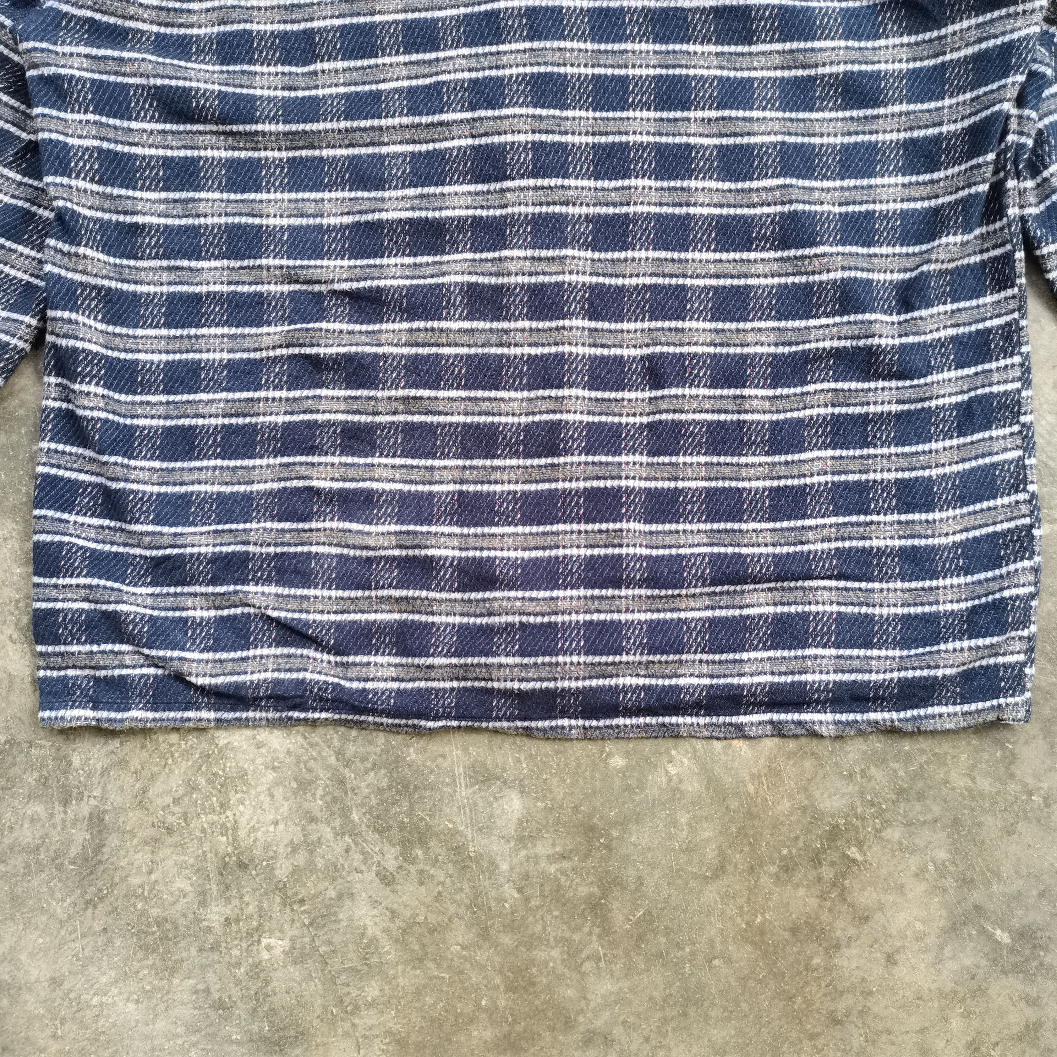Homespun Knitwear × Renoma × Vintage Vintage RENOMA Plaid Stripes Button Up Knitwear Size US XXL / EU 58 / 5 - 6 Thumbnail