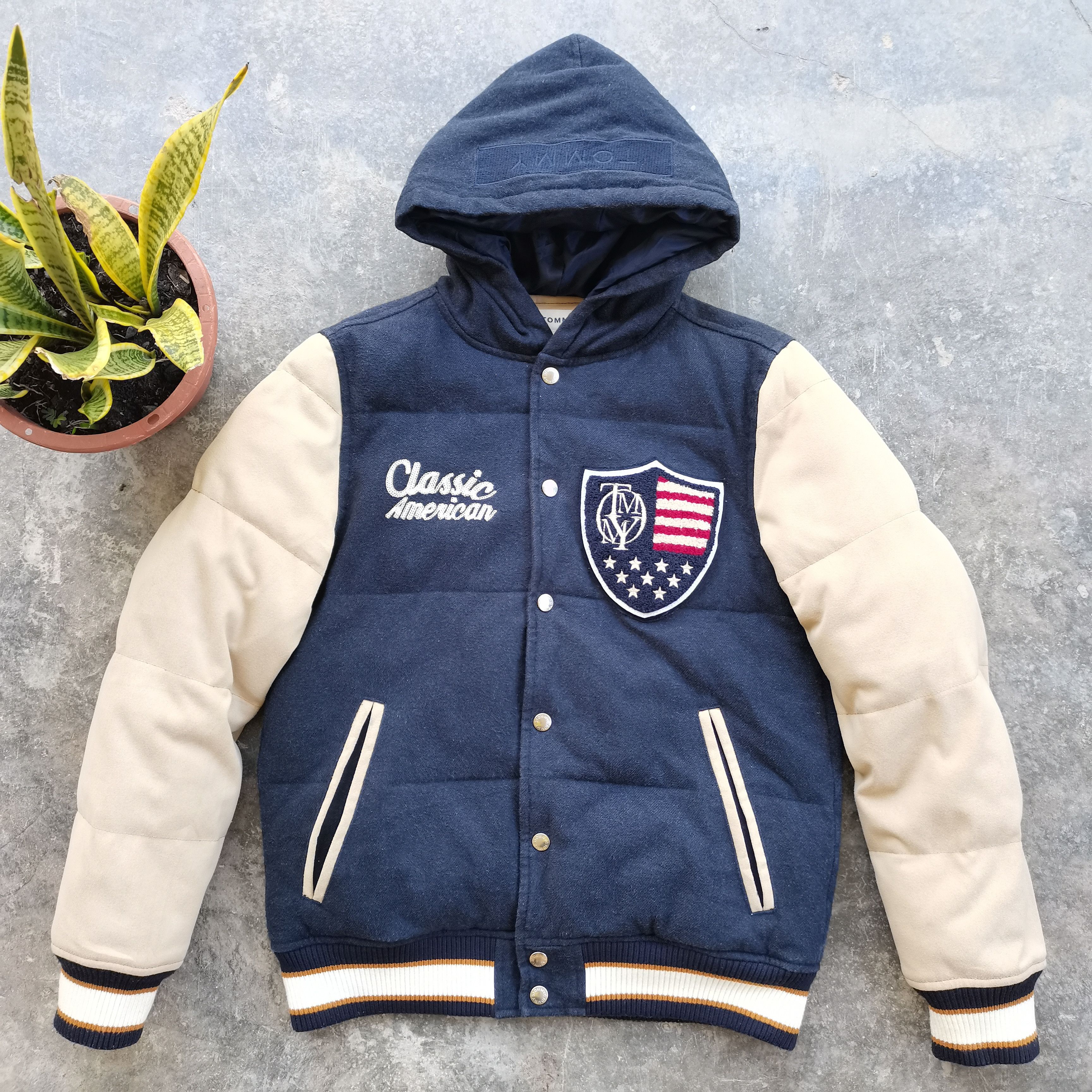 Tommy Hilfiger × Vintage Steals🔥Vintage TOMMY Varsity Hoodie Jacket Size US M / EU 48-50 / 2 - 2 Thumbnail