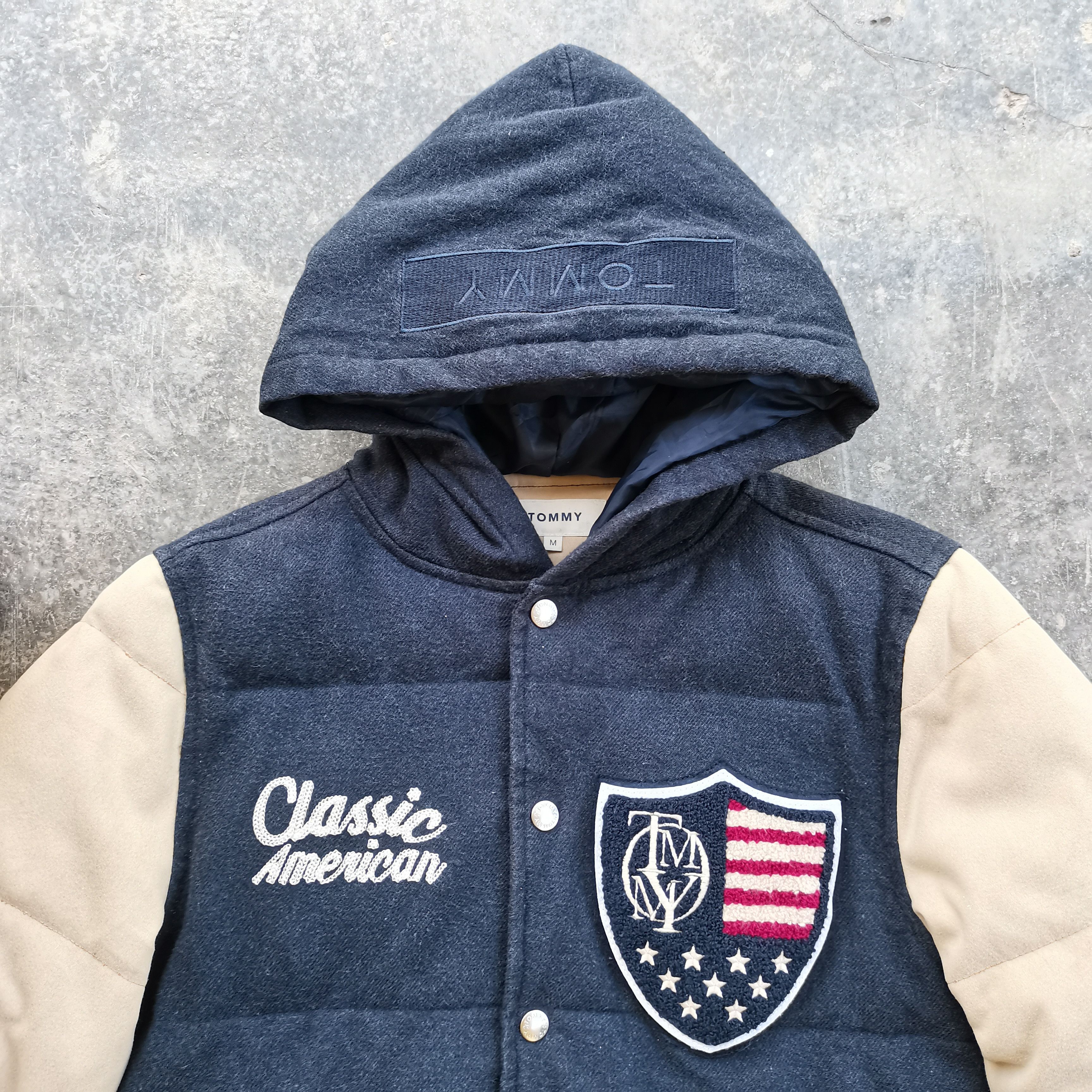 Tommy Hilfiger × Vintage Steals🔥Vintage TOMMY Varsity Hoodie Jacket Size US M / EU 48-50 / 2 - 5 Thumbnail