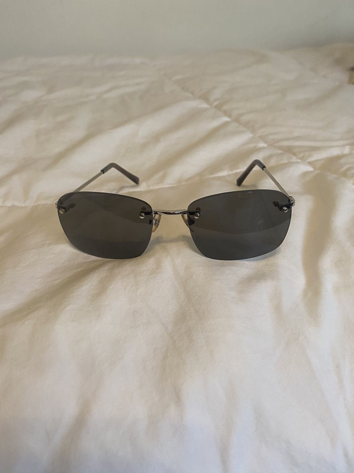 David Yurman Handmade Japanese Rimless Palladium Coated Sunglasses ...
