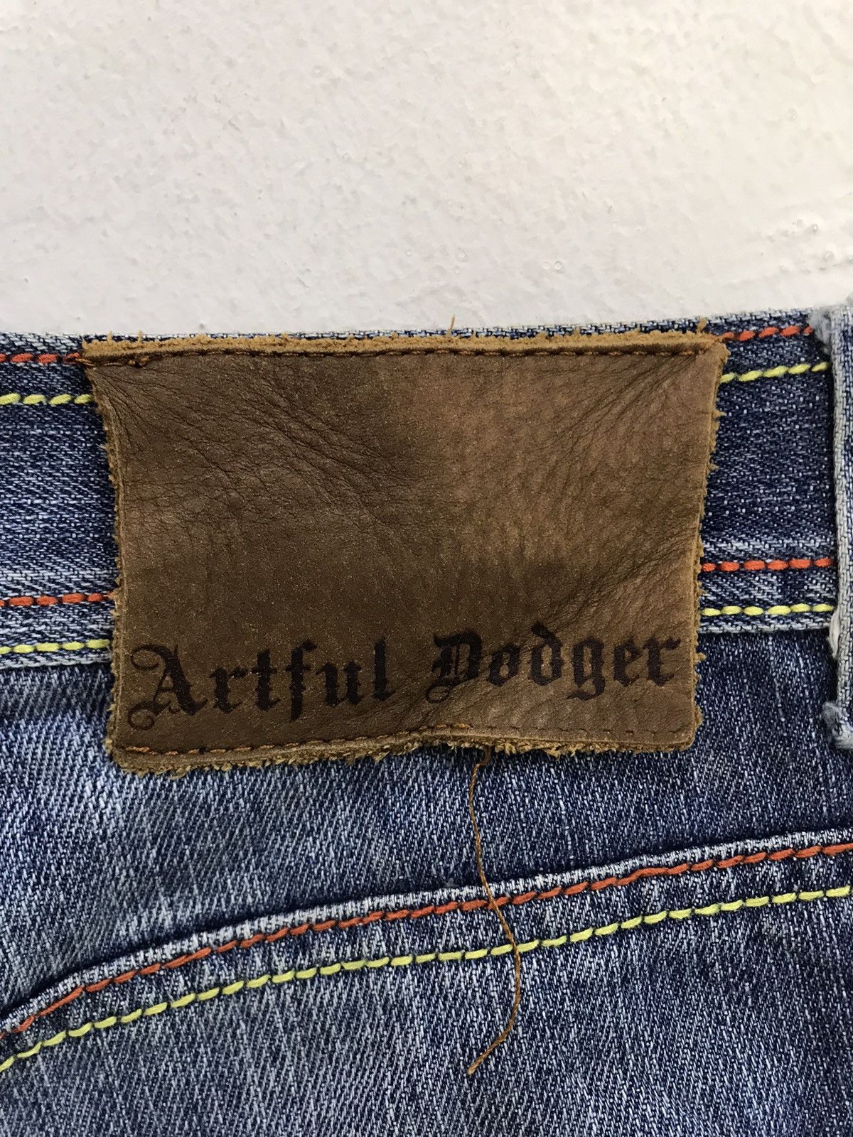 Artful Dodger Sukajan Jeans Artful Dodger Embroidery Koi Dragon Fish Size US 31 - 8 Thumbnail
