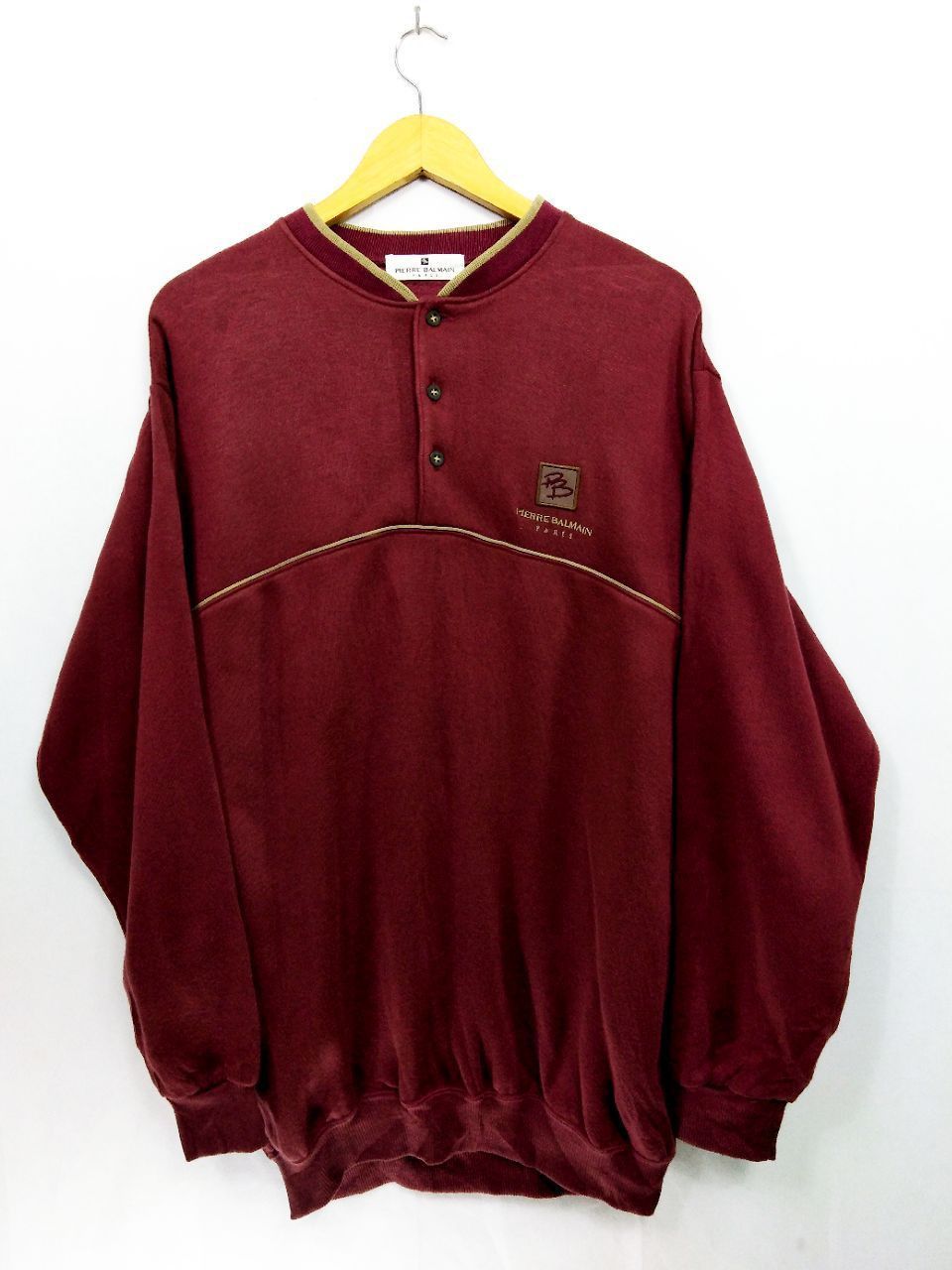 Pierre Balmain BUTTON UP SWEATSHIRT EMBOIDERED LOGO Size US L / EU 52-54 / 3 - 1 Thumbnail