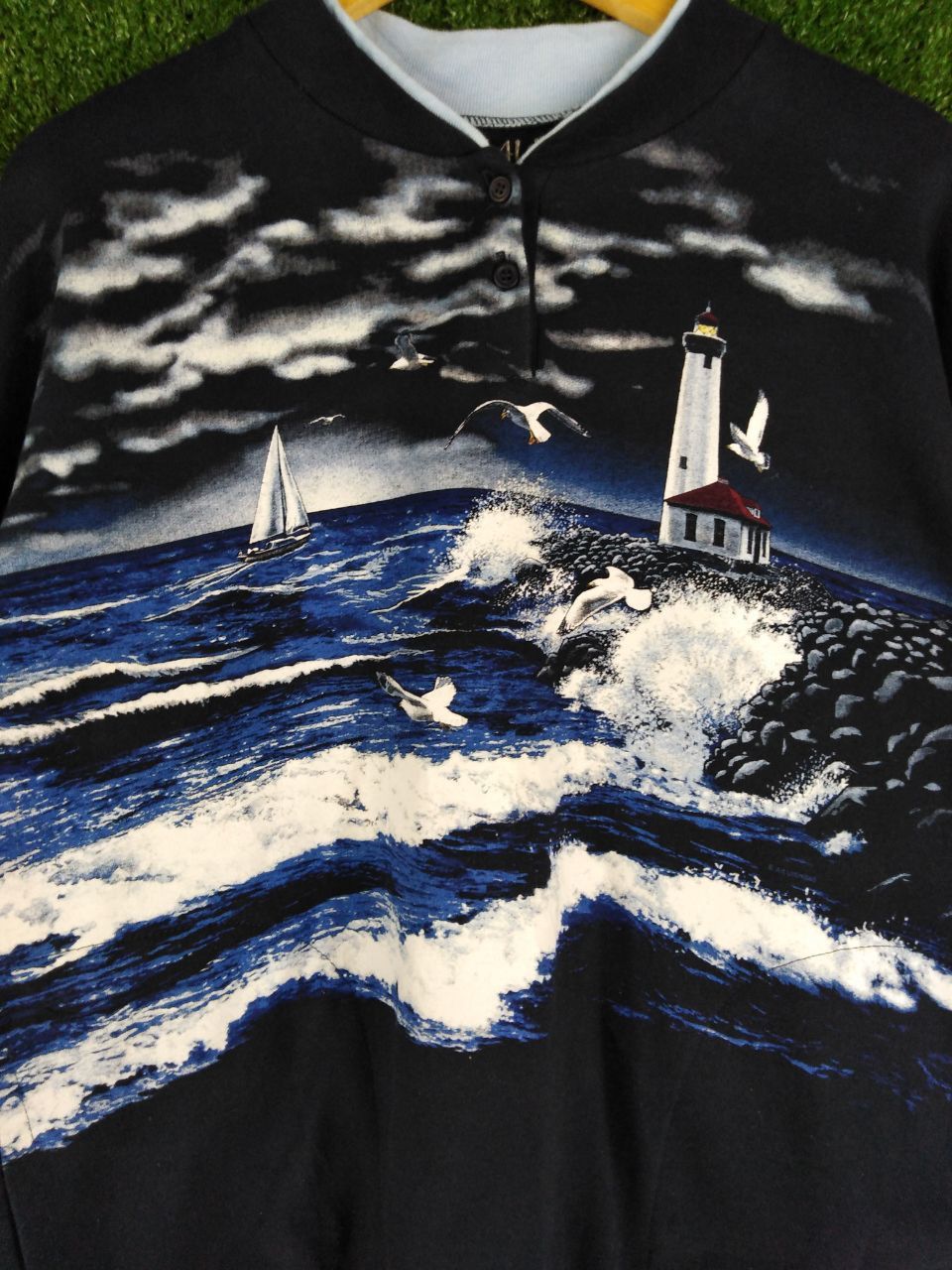 Vintage VINTAGE FULLPRINT LIGHT HOUSE SCENERY SWEATSHIRT Size US L / EU 52-54 / 3 - 2 Thumbnail