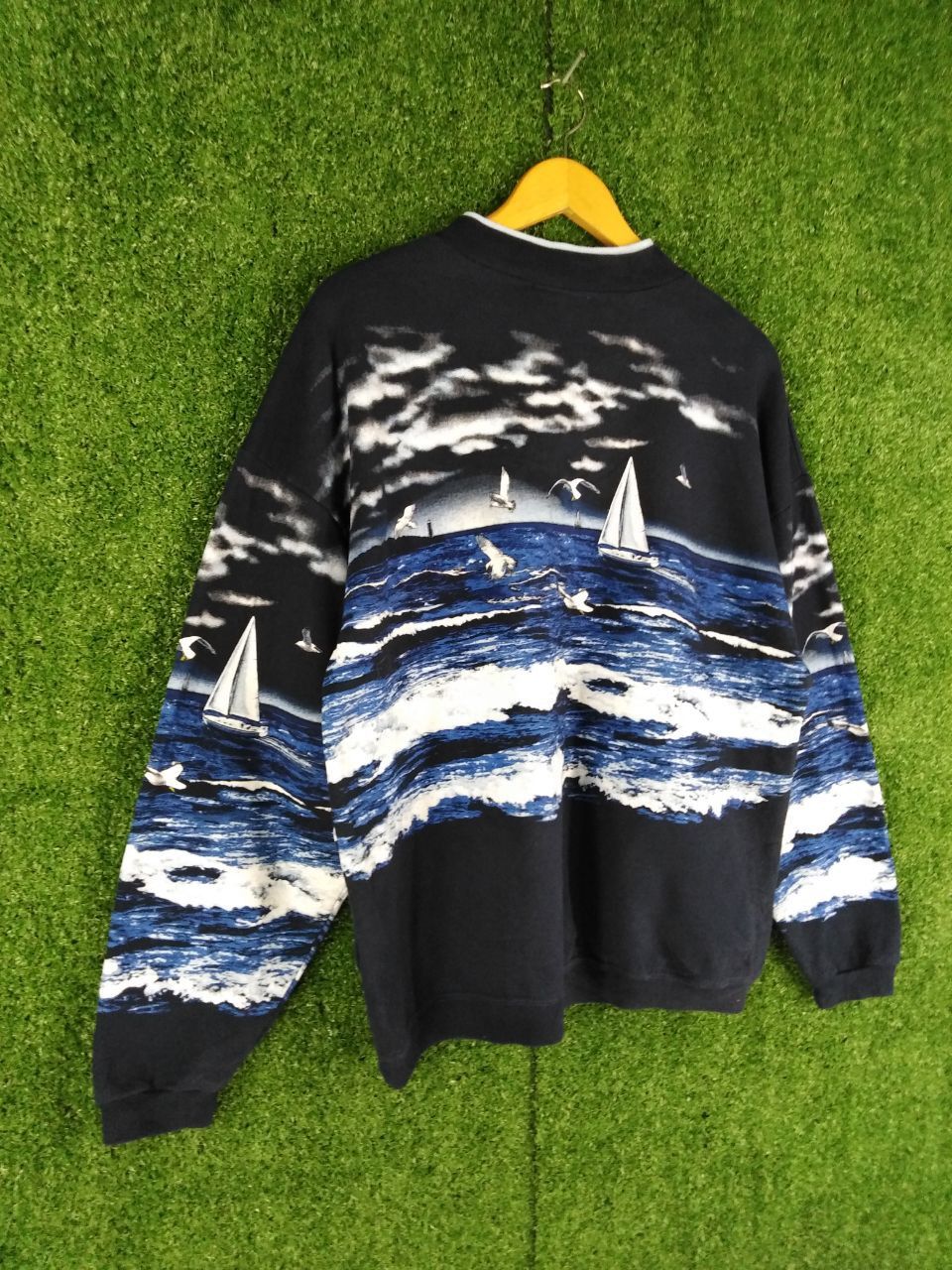 Vintage VINTAGE FULLPRINT LIGHT HOUSE SCENERY SWEATSHIRT Size US L / EU 52-54 / 3 - 8 Thumbnail