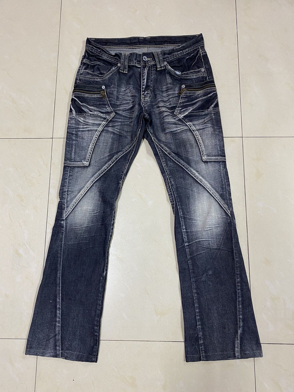 パンツ archive MICHEL KLEIN black flare denim Men's Michel Klein Denim | Grailed