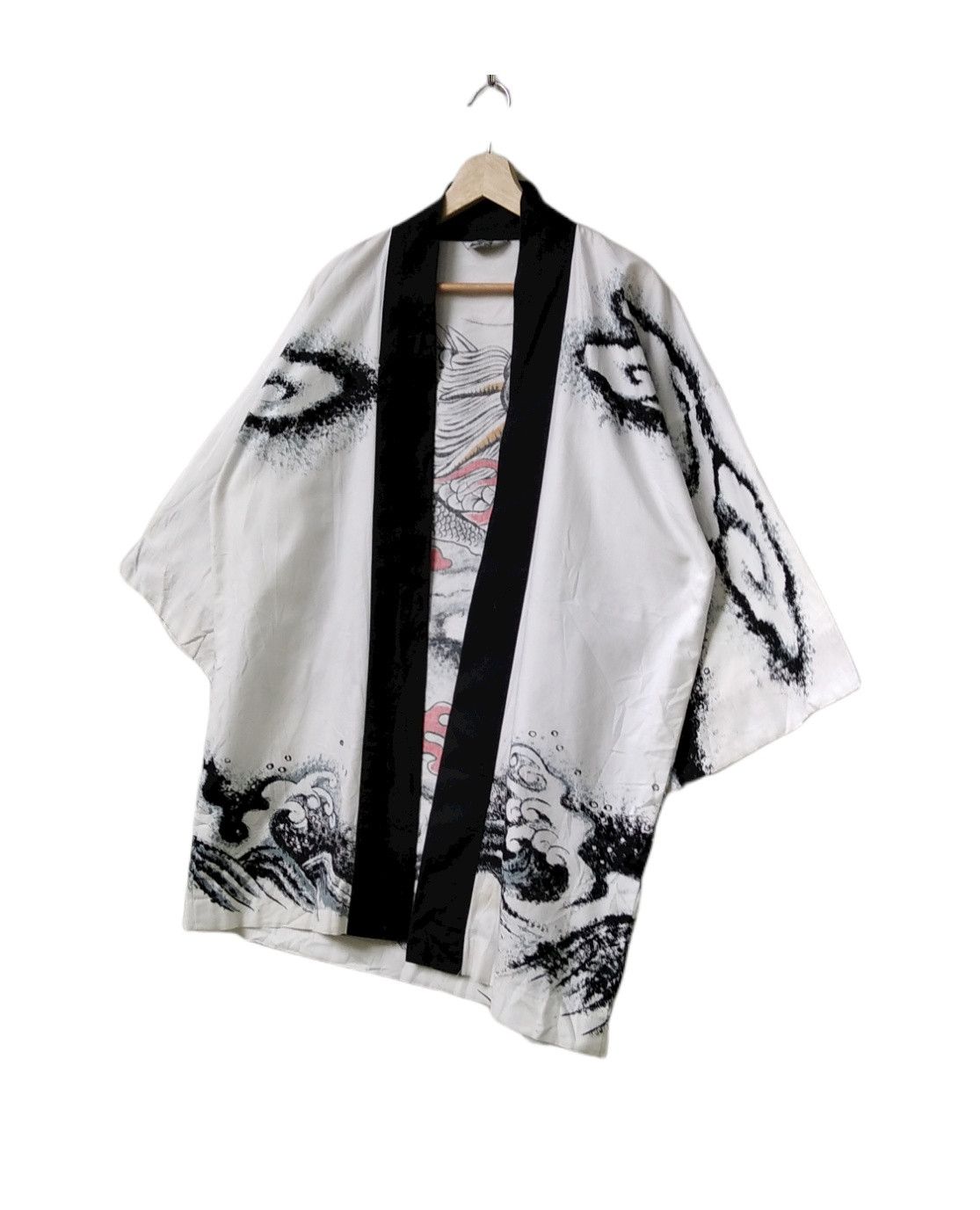 Vintage Limited🔥Silk Kimono Japan Dragon Over Print Style Size US L / EU 52-54 / 3 - 6 Thumbnail