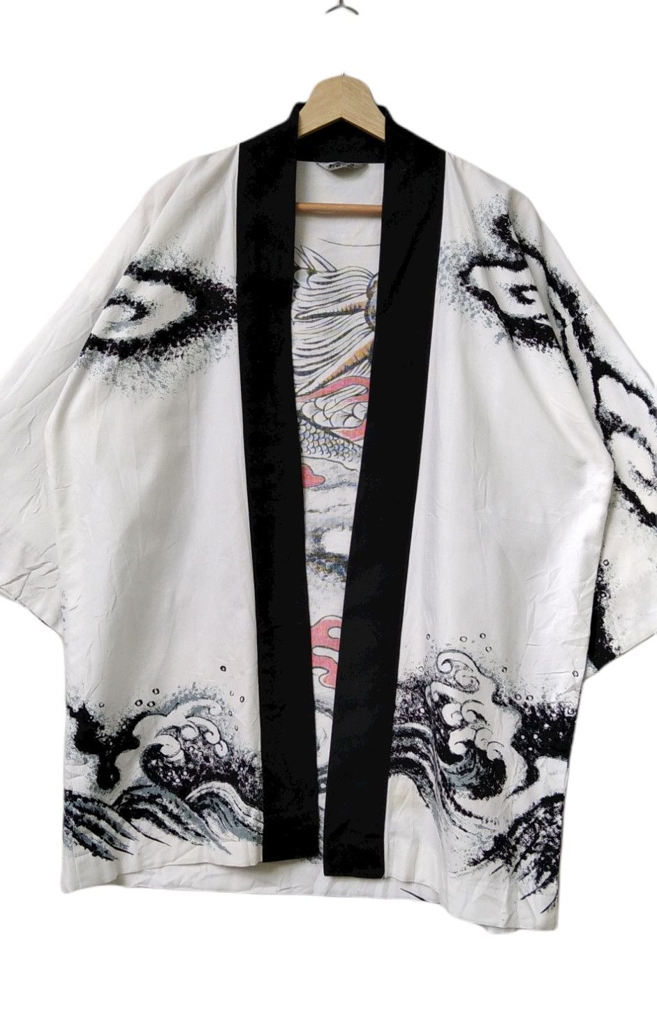 Vintage Limited🔥Silk Kimono Japan Dragon Over Print Style Size US L / EU 52-54 / 3 - 8 Thumbnail