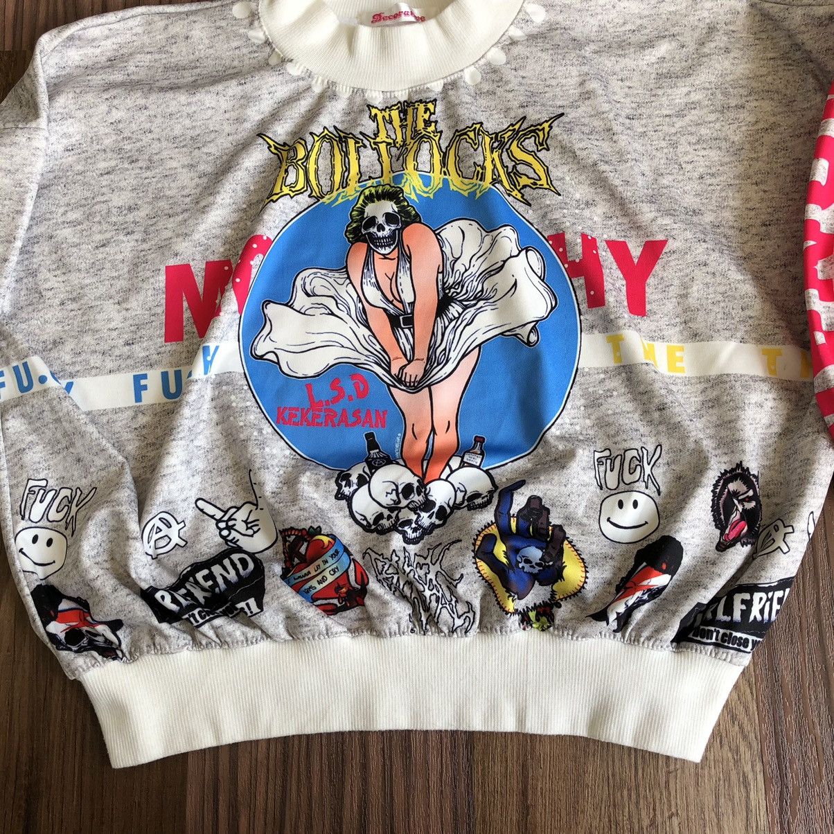 Band Tees × Vintage The Bollocks Monarchy Punkrock Crewneck Size S / US 4 / IT 40 - 2 Thumbnail