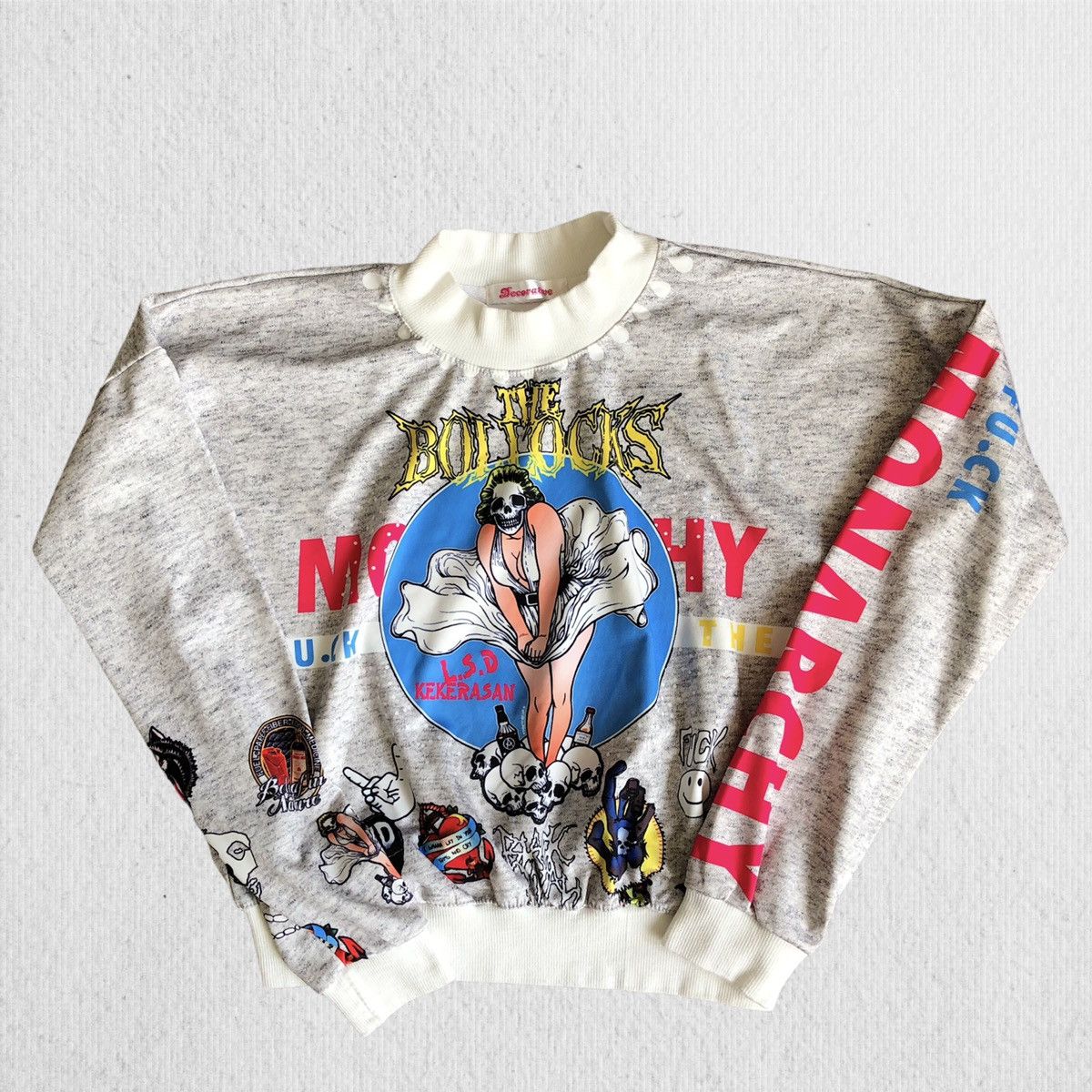 Band Tees × Vintage The Bollocks Monarchy Punkrock Crewneck Size S / US 4 / IT 40 - 1 Thumbnail