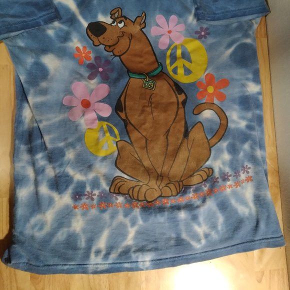 Vintage Vintage Cartoon Network Scooby Doo Freeze Tie Dye T-Shirt Size US XL / EU 56 / 4 - 2 Preview