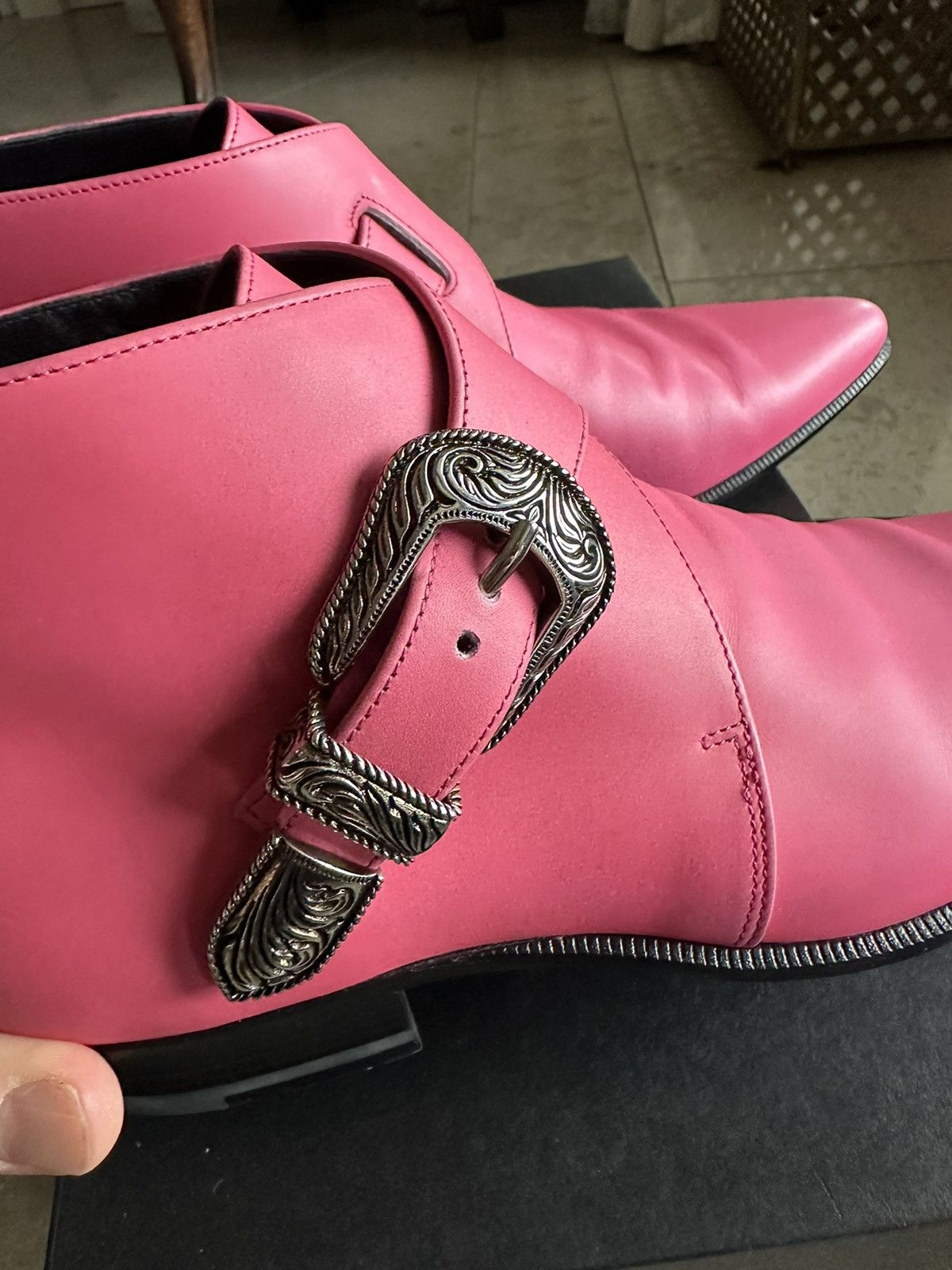 Saint Laurent Paris Grail SS14 Saint Laurent Duckies Pink double buckle Hedi Size US 7 / EU 40 - 15 Thumbnail