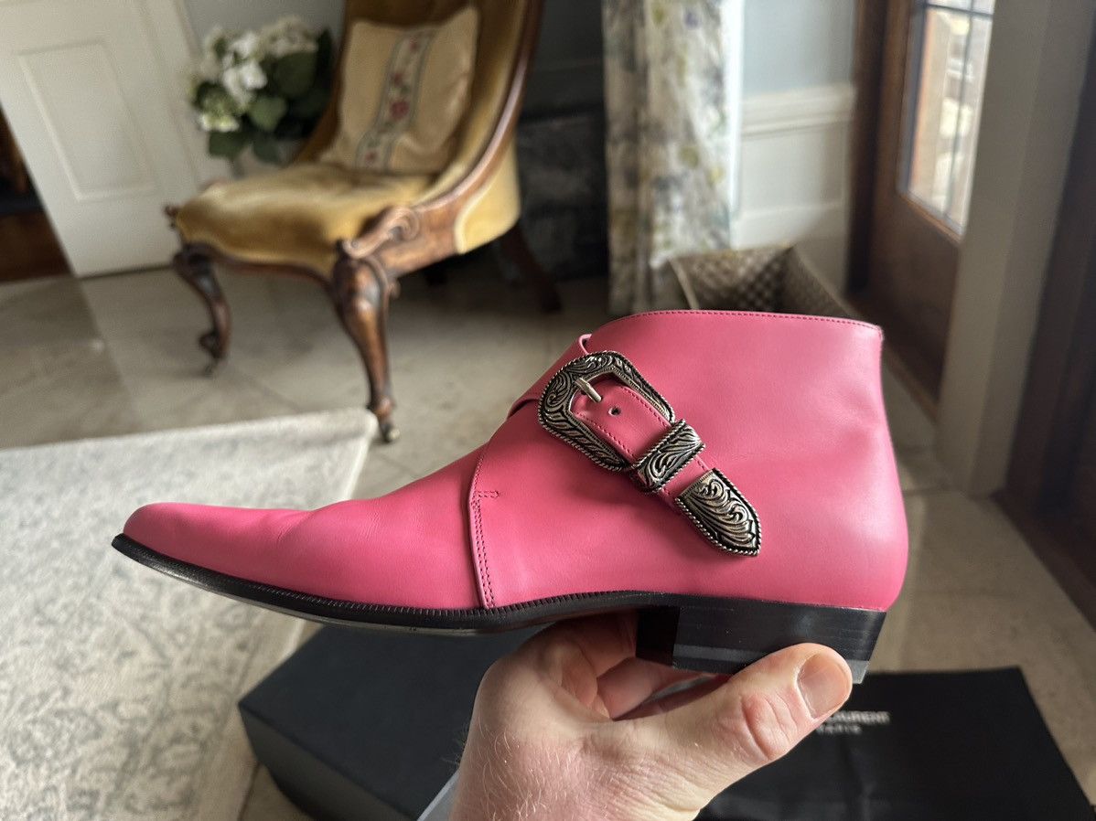 Saint Laurent Paris Grail SS14 Saint Laurent Duckies Pink double buckle Hedi Size US 7 / EU 40 - 12 Thumbnail