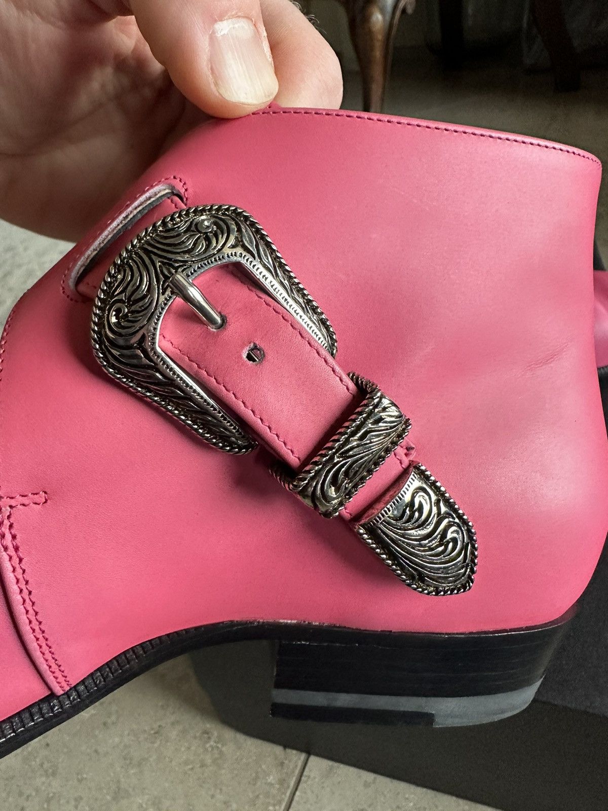 Saint Laurent Paris Grail SS14 Saint Laurent Duckies Pink double buckle Hedi Size US 7 / EU 40 - 16 Thumbnail