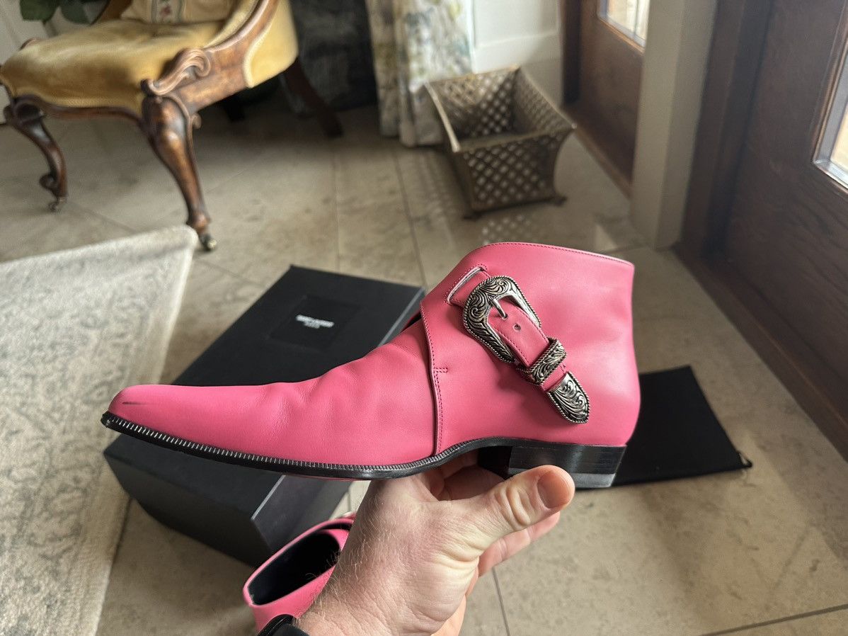Saint Laurent Paris Grail SS14 Saint Laurent Duckies Pink double buckle Hedi Size US 7 / EU 40 - 7 Thumbnail