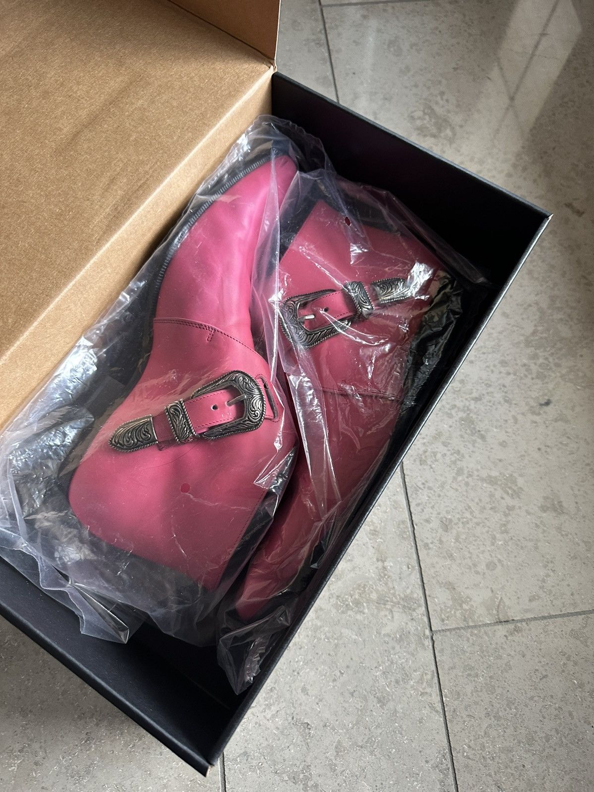 Saint Laurent Paris Grail SS14 Saint Laurent Duckies Pink double buckle Hedi Size US 7 / EU 40 - 3 Thumbnail