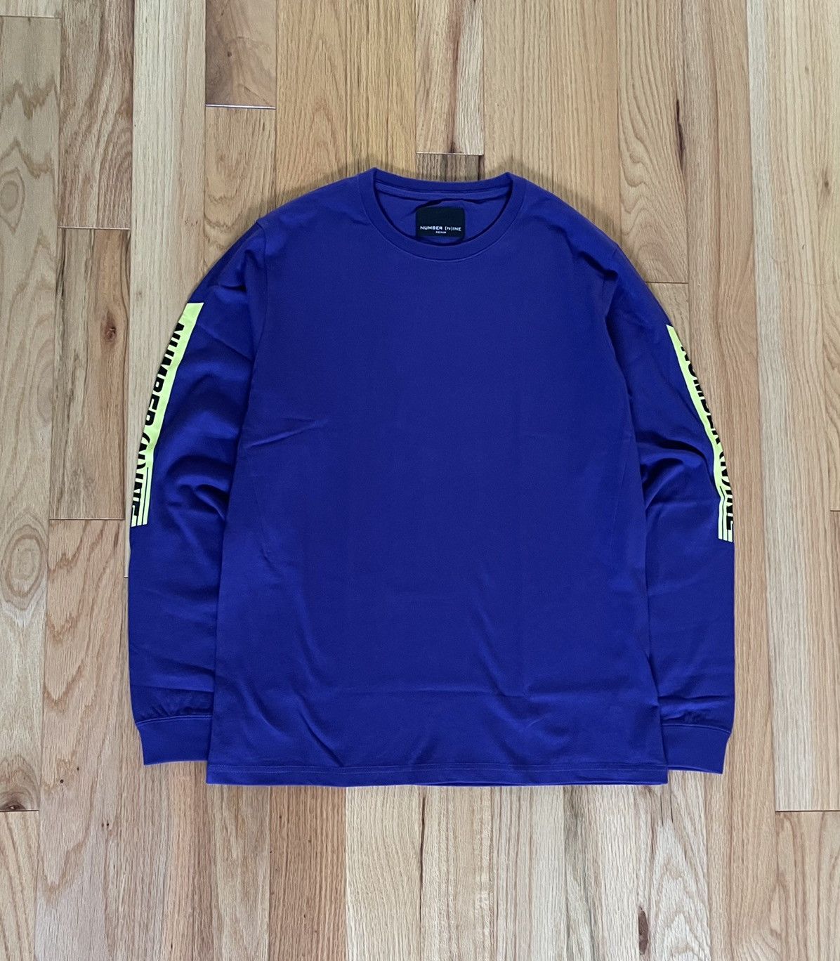 image of Number N Ine Number (N)Ine Sleeve Logo Longsleeve Shirt in Purple, Men's (Size XL)