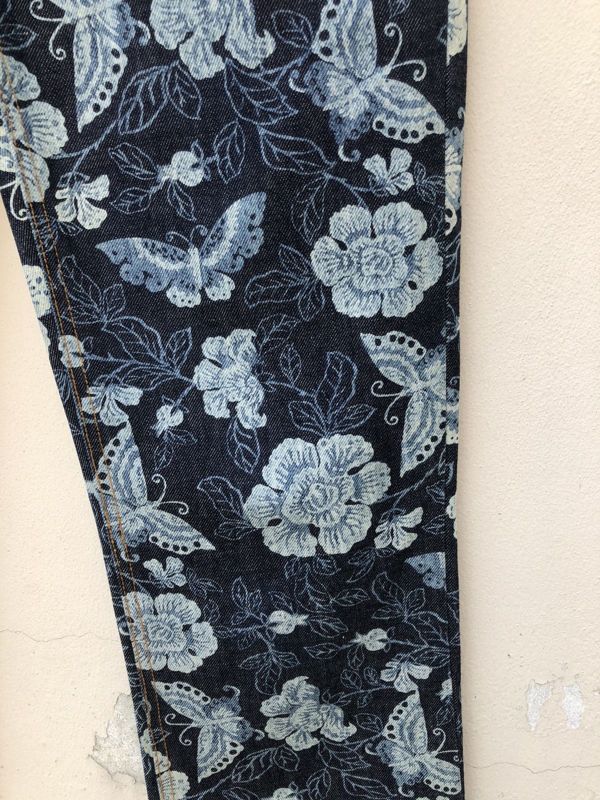 Hysteric Glamour Vintage Ozone Community Japan Butterfly Denim Flare Jeans Size US 29 - 10 Thumbnail