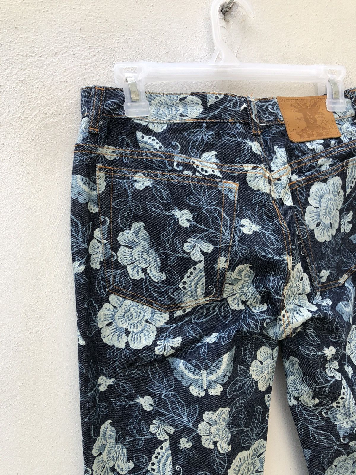 Hysteric Glamour Vintage Ozone Community Japan Butterfly Denim Flare Jeans Size US 29 - 13 Thumbnail