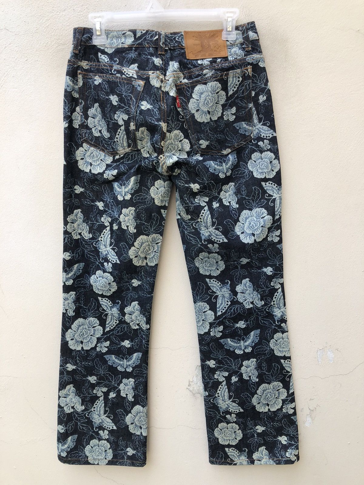 Hysteric Glamour Vintage Ozone Community Japan Butterfly Denim Flare Jeans Size US 29 - 12 Thumbnail