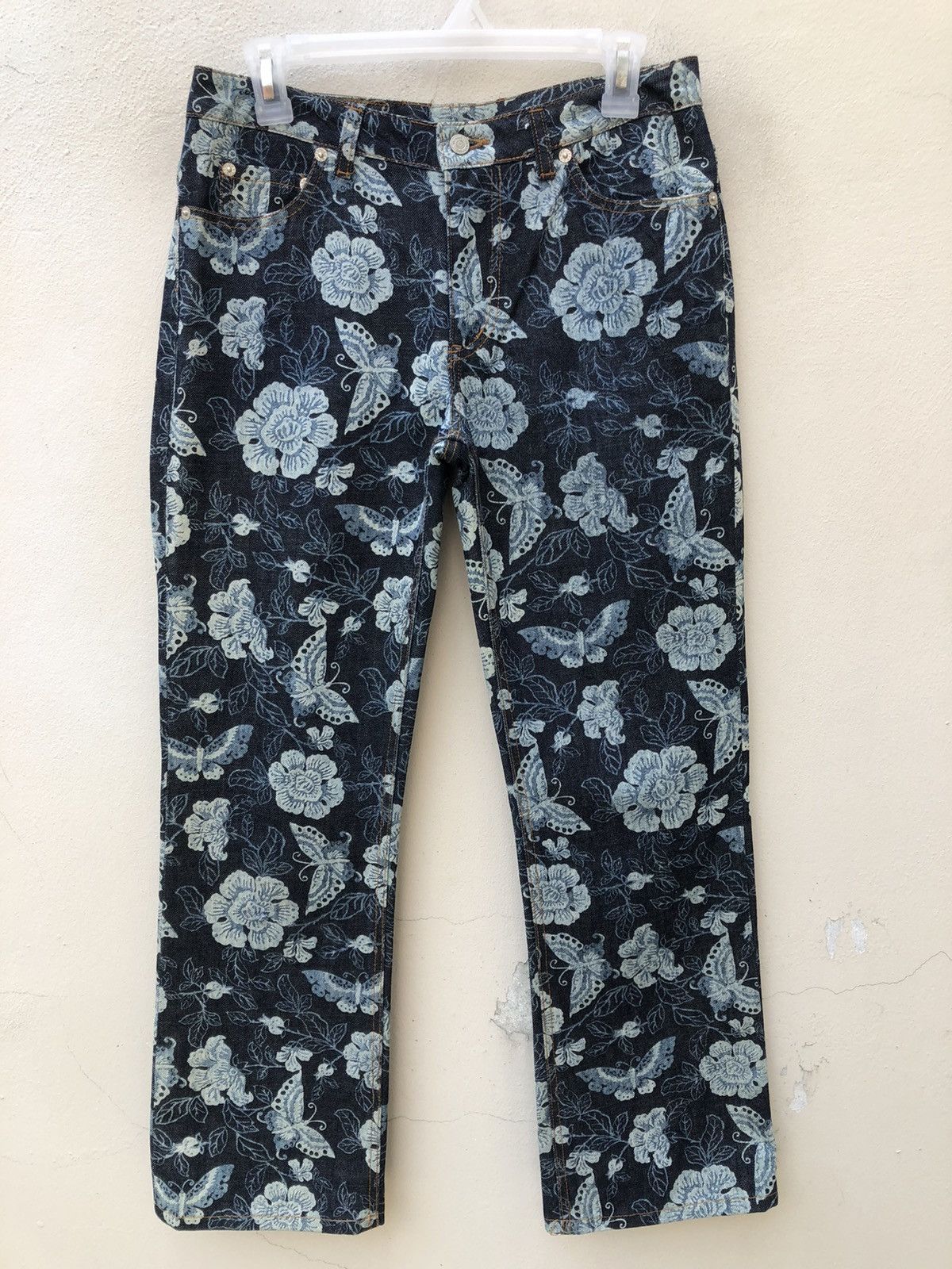 Hysteric Glamour Vintage Ozone Community Japan Butterfly Denim Flare Jeans Size US 29 - 3 Thumbnail