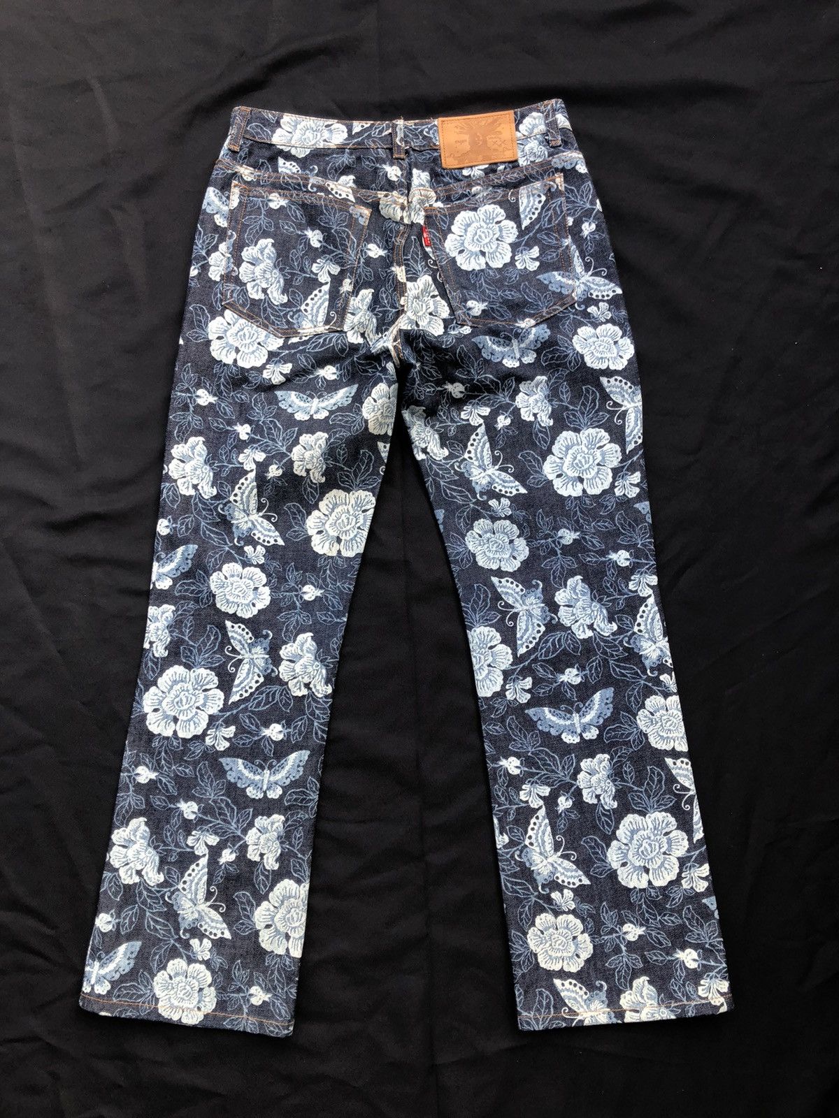 Hysteric Glamour Vintage Ozone Community Japan Butterfly Denim Flare Jeans Size US 29 - 2 Thumbnail