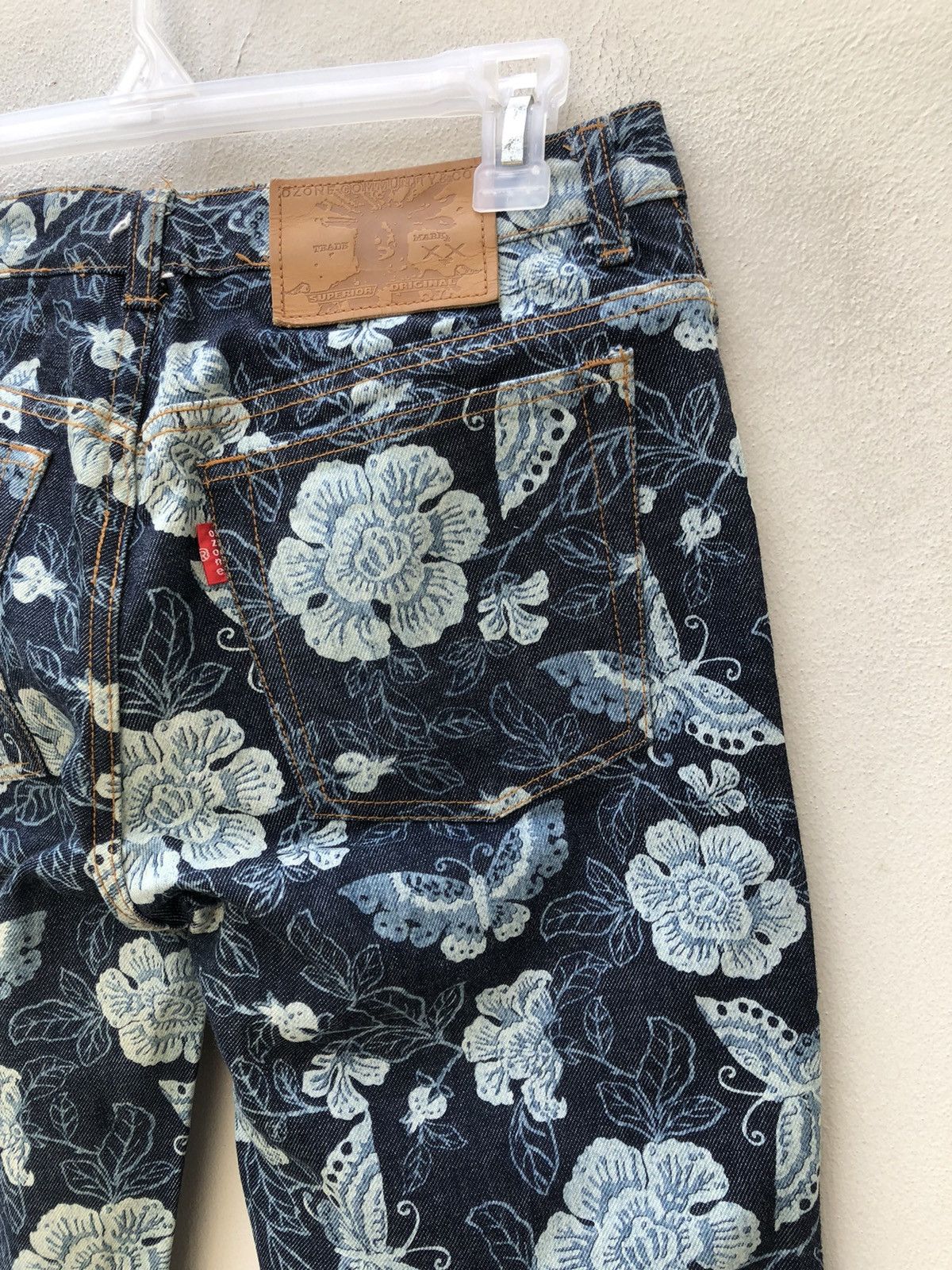 Hysteric Glamour Vintage Ozone Community Japan Butterfly Denim Flare Jeans Size US 29 - 16 Thumbnail