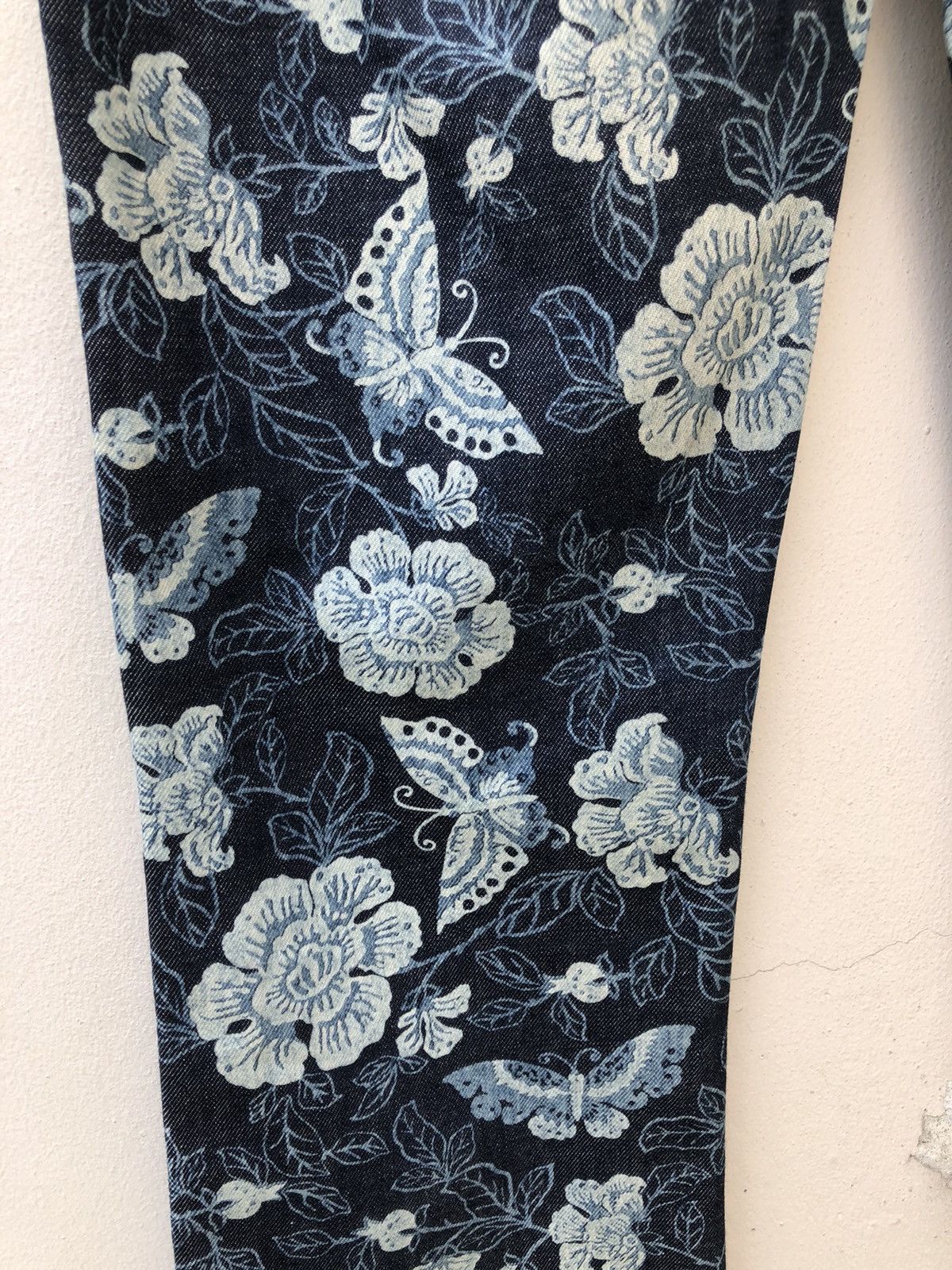 Hysteric Glamour Vintage Ozone Community Japan Butterfly Denim Flare Jeans Size US 29 - 14 Thumbnail