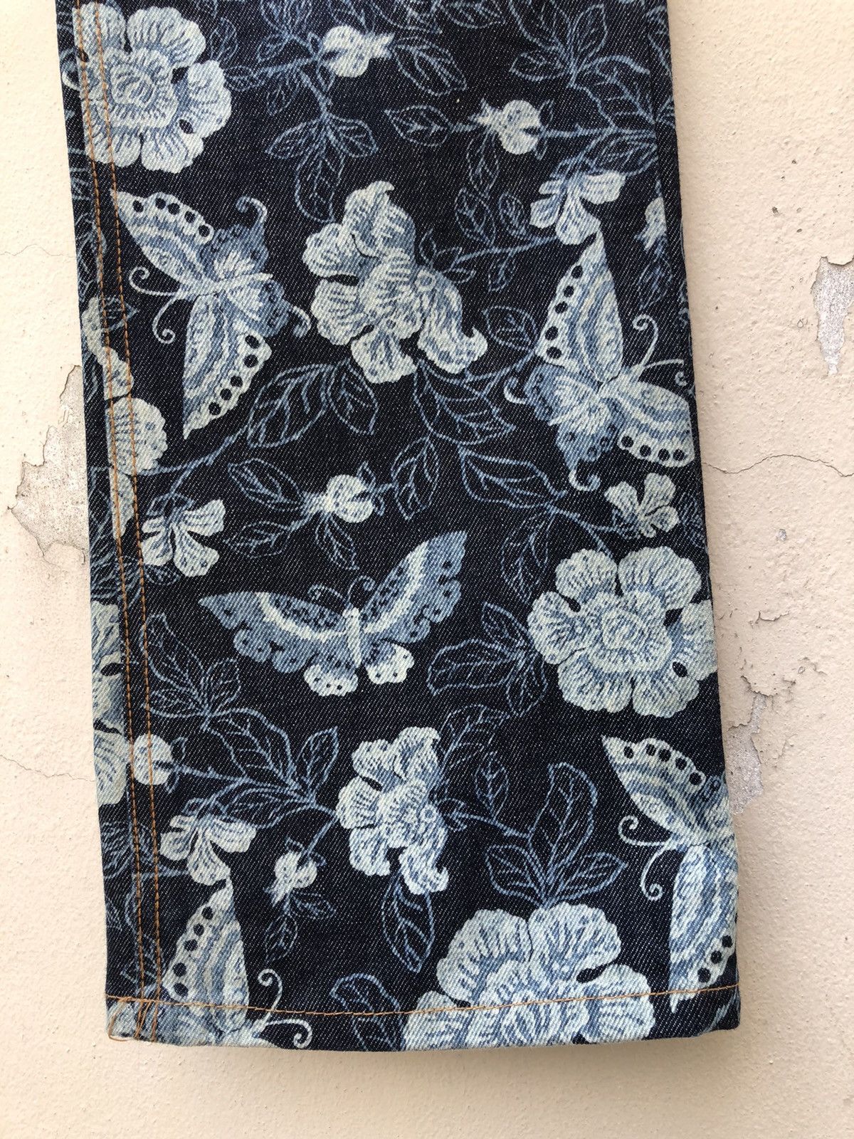 Hysteric Glamour Vintage Ozone Community Japan Butterfly Denim Flare Jeans Size US 29 - 11 Thumbnail
