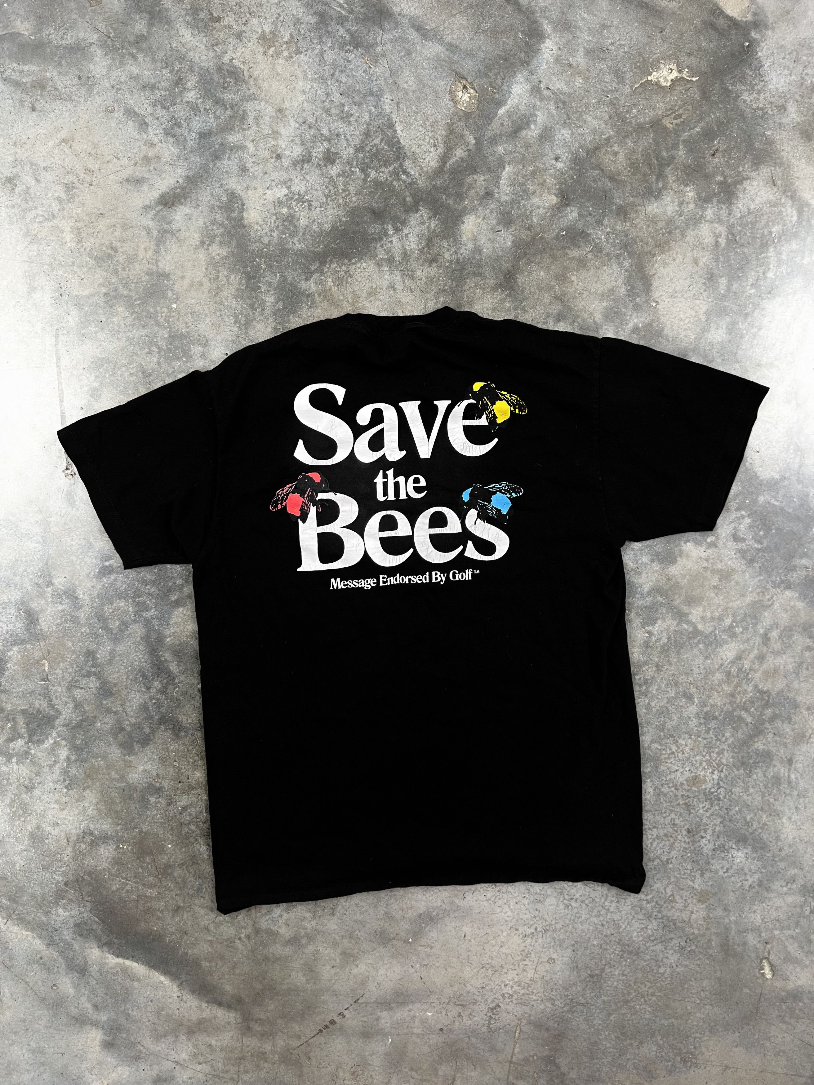 Pre-owned Golf Wang Save The Bees Logo Tee Black Large