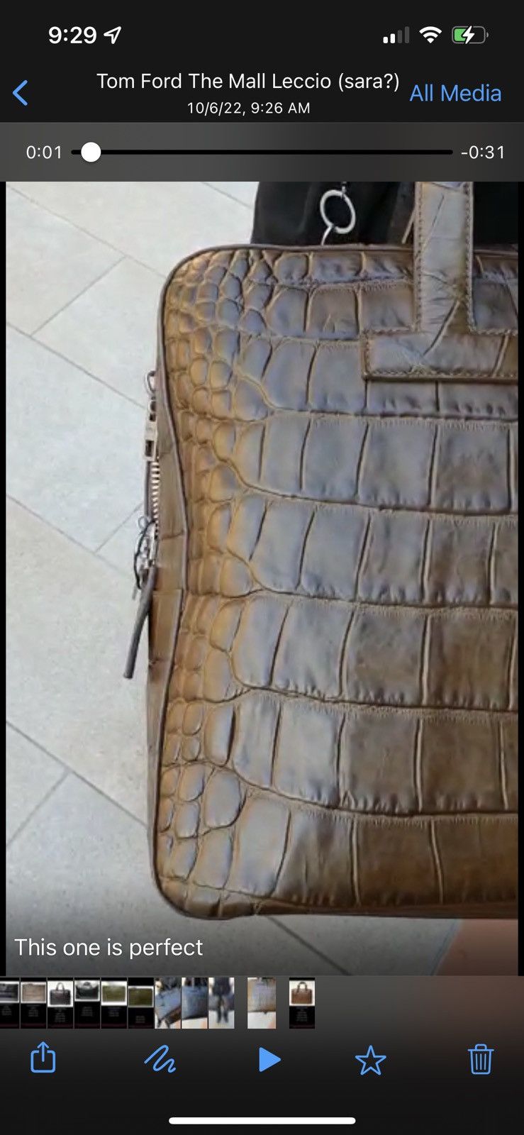 Tom Ford Alligator Briefcase in Brown Size ONE SIZE - 2 Thumbnail