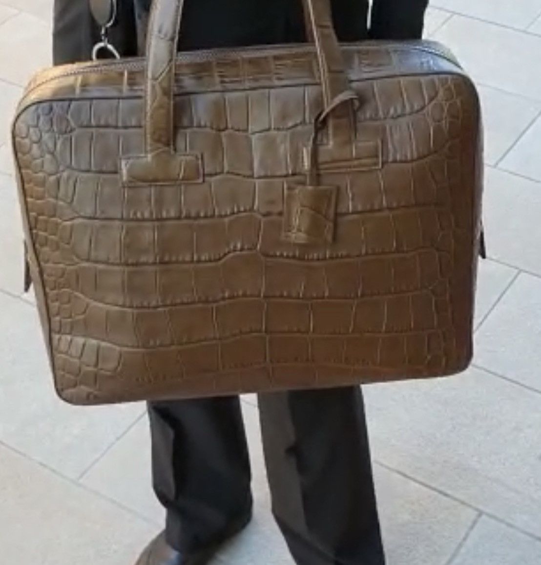 Tom Ford Alligator Briefcase in Brown Size ONE SIZE - 6 Thumbnail
