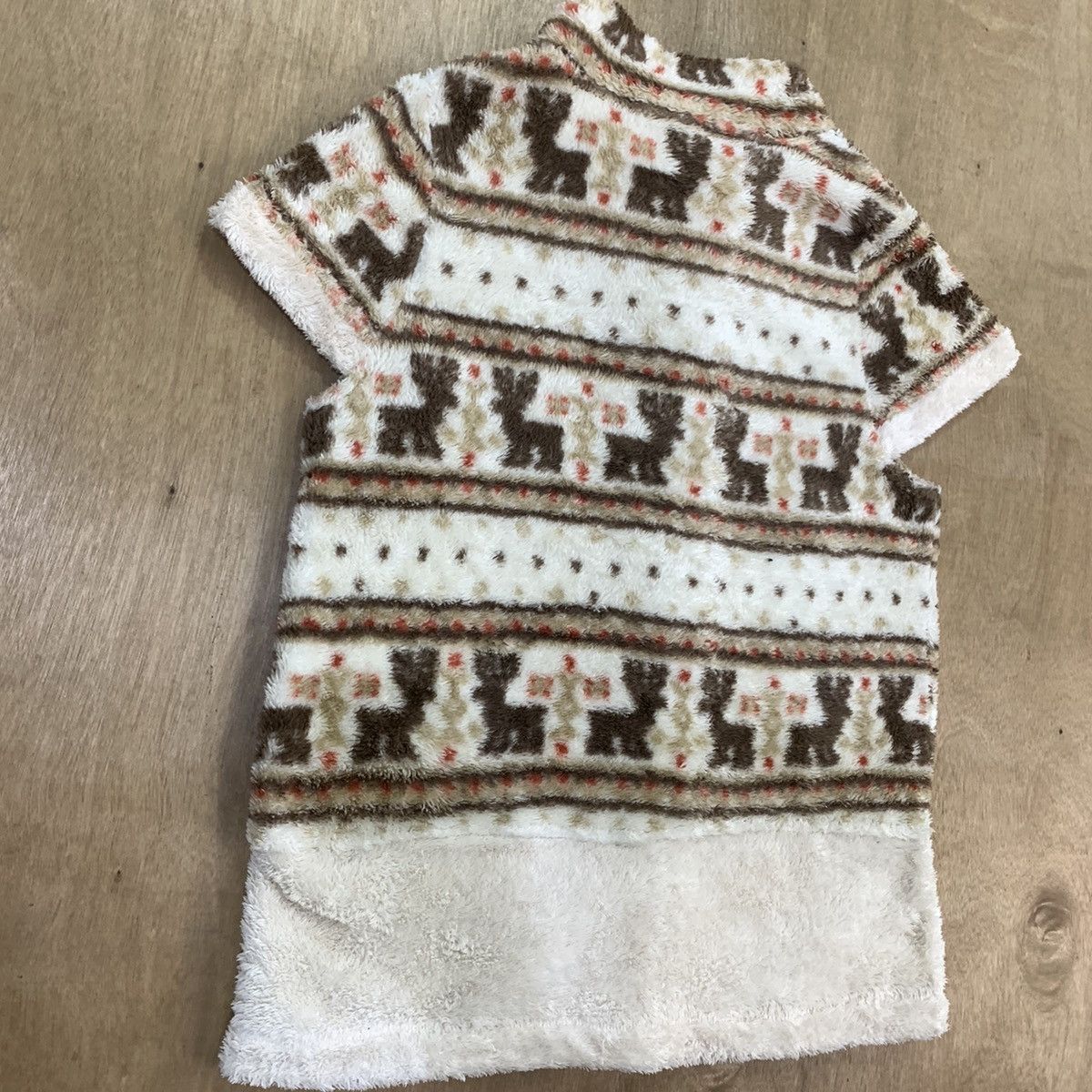Aran Isles Knitwear × Japanese Brand × Northern Isles GERRY COSBY Vintage Fair Isle Fur Fleece Navajo Vest Jacket Size US M / EU 48-50 / 2 - 15 Thumbnail