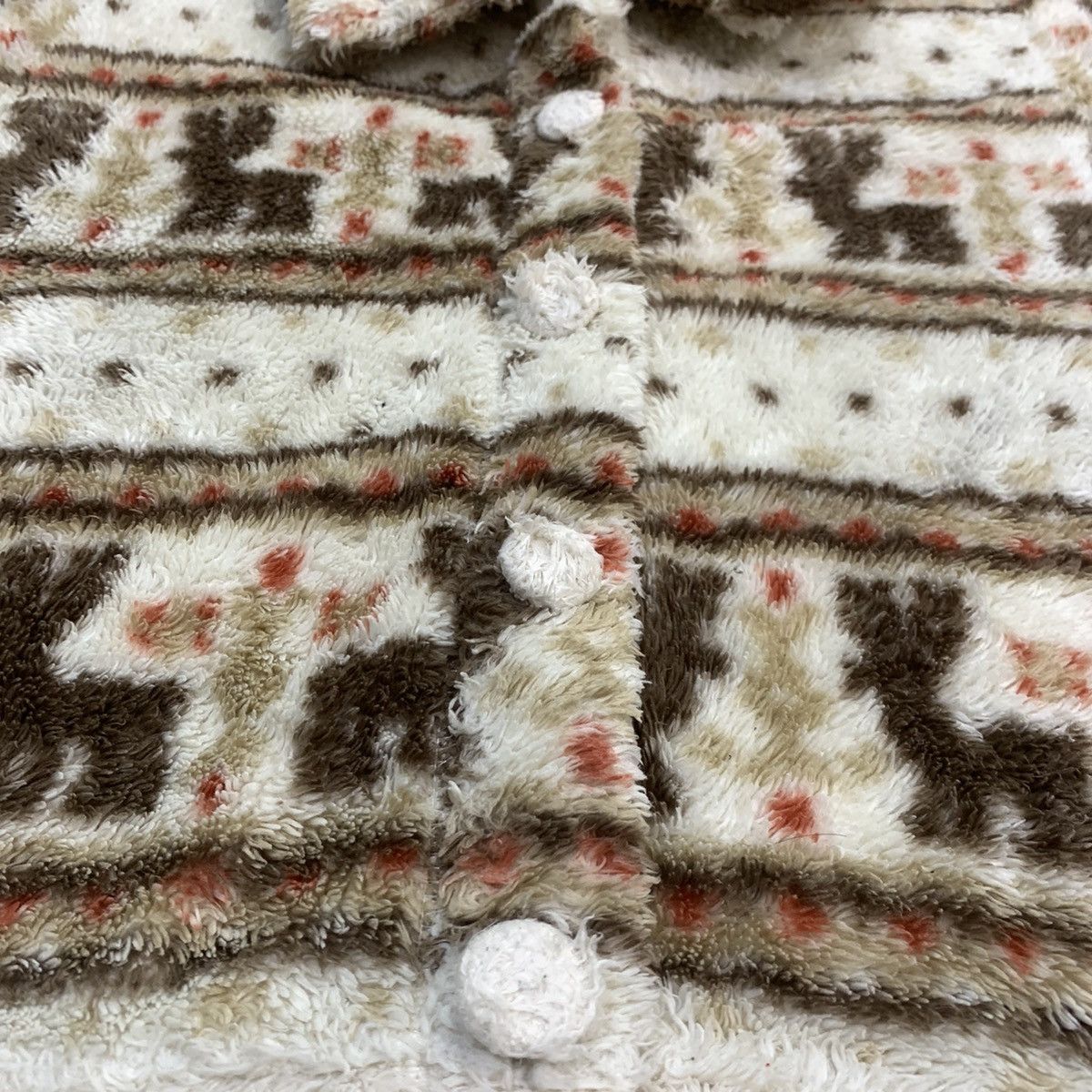 Aran Isles Knitwear × Japanese Brand × Northern Isles GERRY COSBY Vintage Fair Isle Fur Fleece Navajo Vest Jacket Size US M / EU 48-50 / 2 - 10 Thumbnail