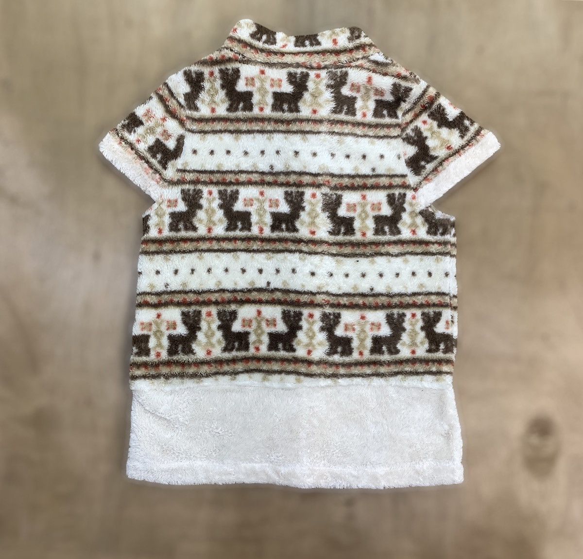 Aran Isles Knitwear × Japanese Brand × Northern Isles GERRY COSBY Vintage Fair Isle Fur Fleece Navajo Vest Jacket Size US M / EU 48-50 / 2 - 2 Thumbnail