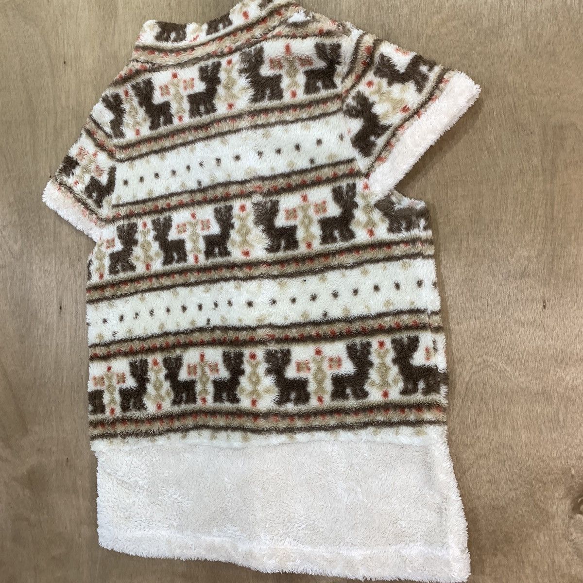 Aran Isles Knitwear × Japanese Brand × Northern Isles GERRY COSBY Vintage Fair Isle Fur Fleece Navajo Vest Jacket Size US M / EU 48-50 / 2 - 16 Thumbnail