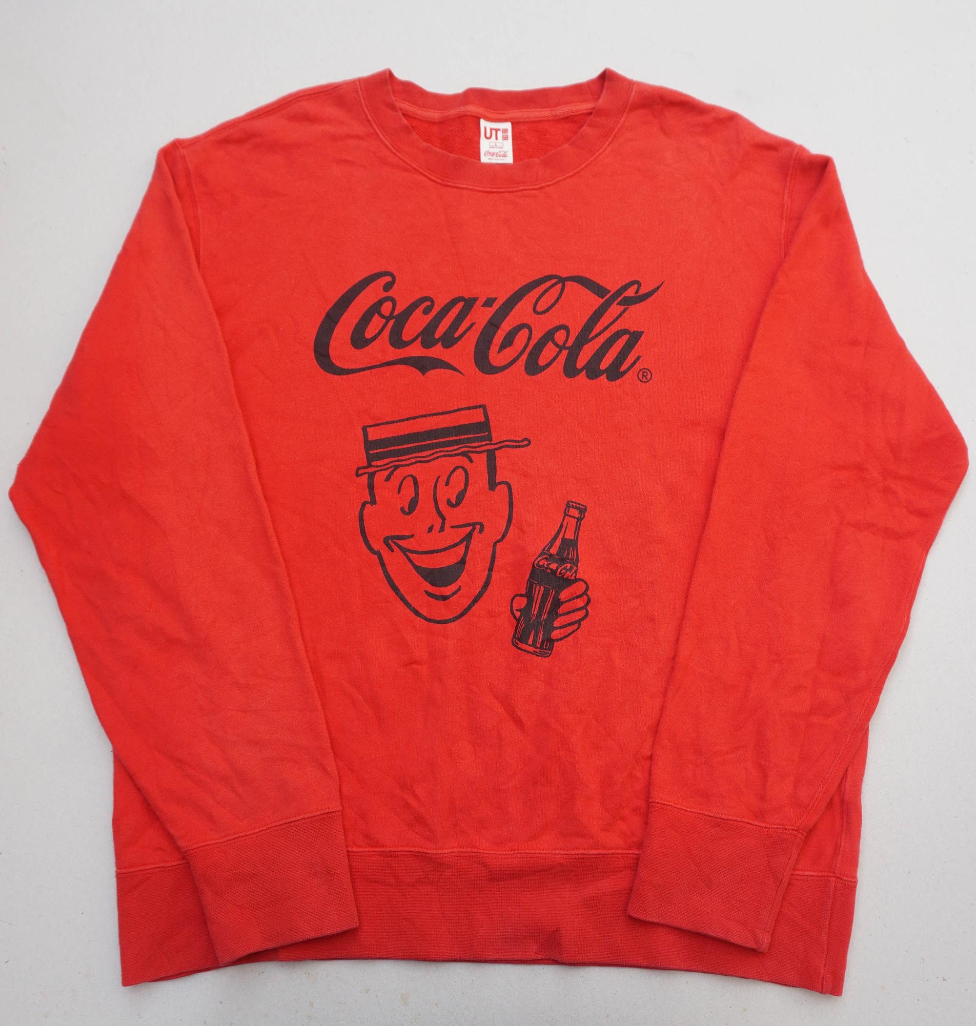 Coca Cola UNIQLO x COCA COLA Spellout Graphic Crewneck Sweatshirt Size US L / EU 52-54 / 3 - 1 Thumbnail