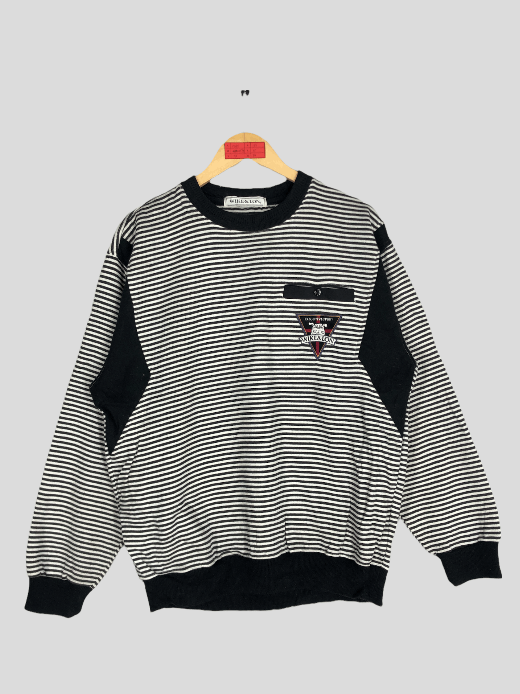 Vintage Wike & Lon bulldog stripes sweatshirt colorblock | Grailed