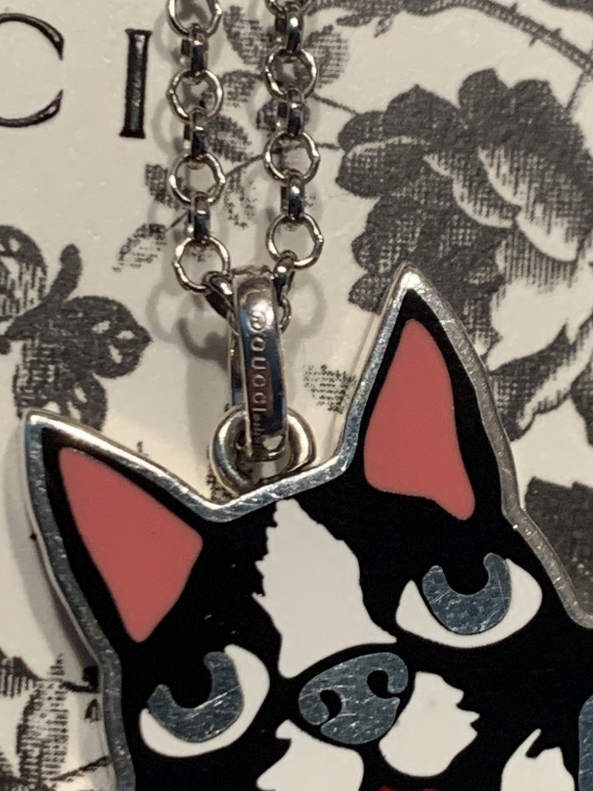 Gucci × Sterling Silver *RARE* Gucci Bosco Sterling Silver Enamel Necklace Size ONE SIZE - 3 Thumbnail